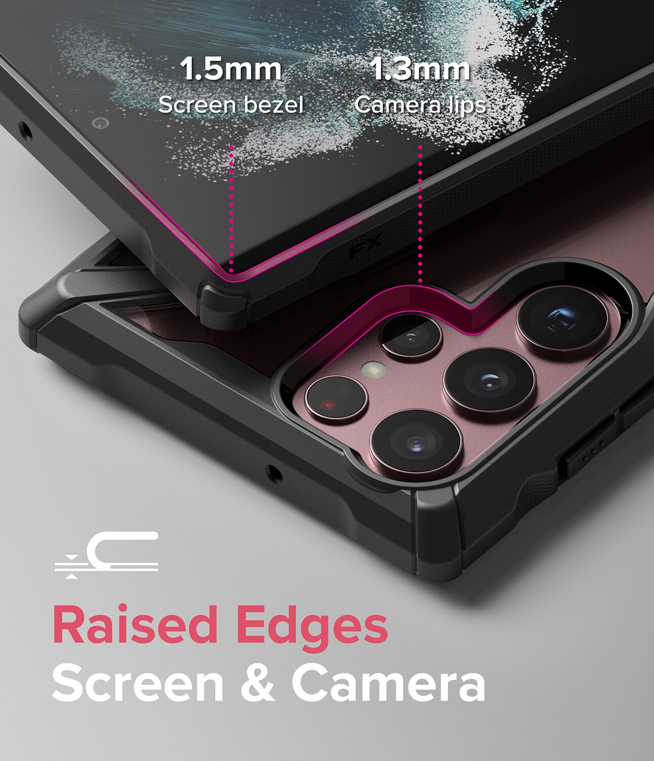 Fusion X Case Samsung Galaxy S22 Ultra Schwarz