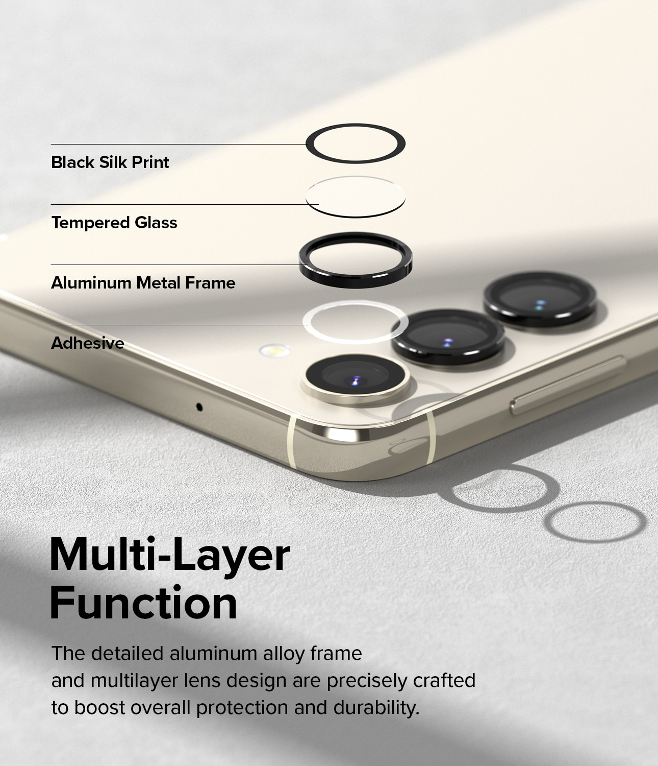 Camera Lens Frame Glass Samsung Galaxy S23/S23 Plus Black