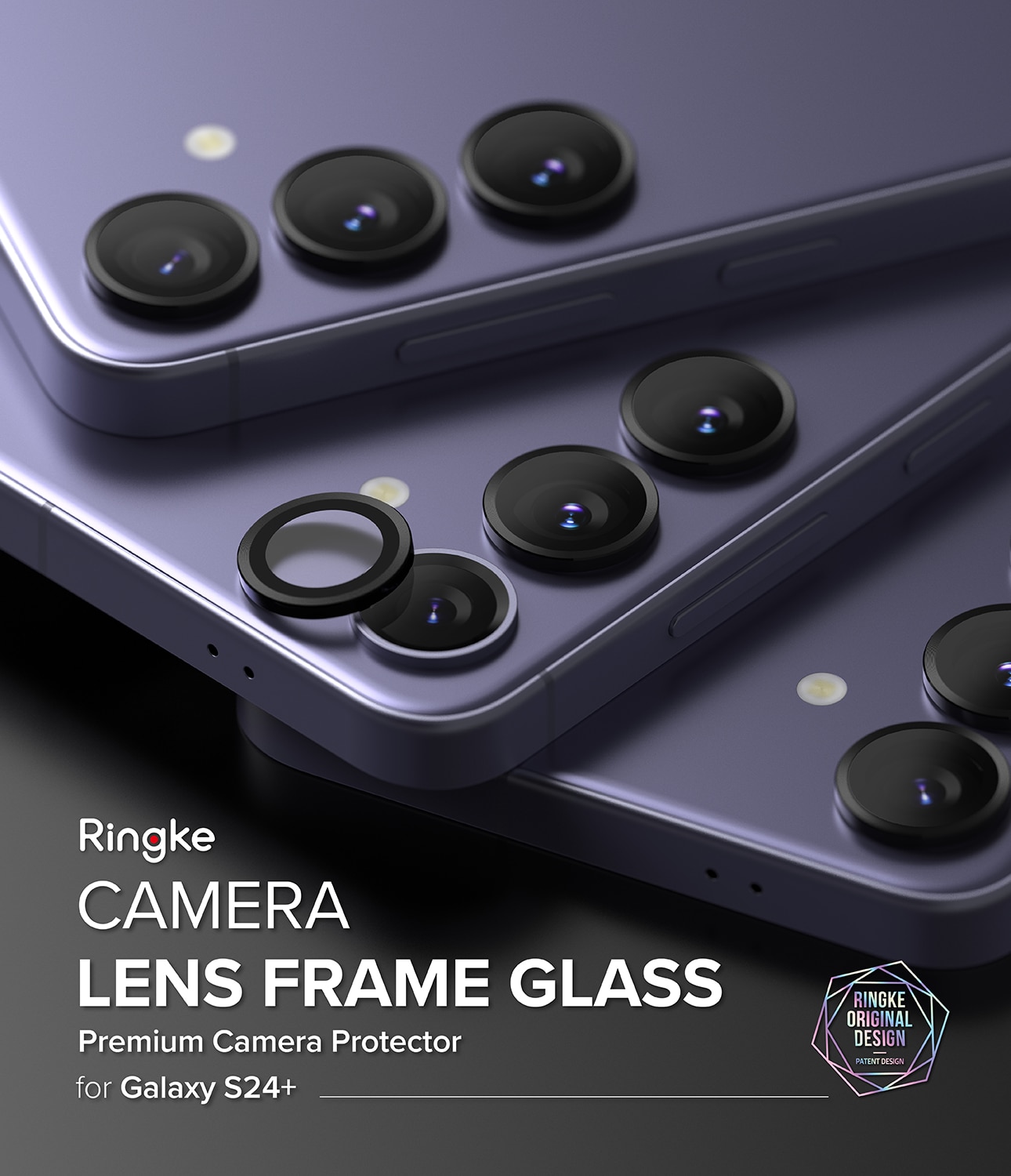 Camera Lens Frame Glass Samsung Galaxy S24 Plus Schwarz