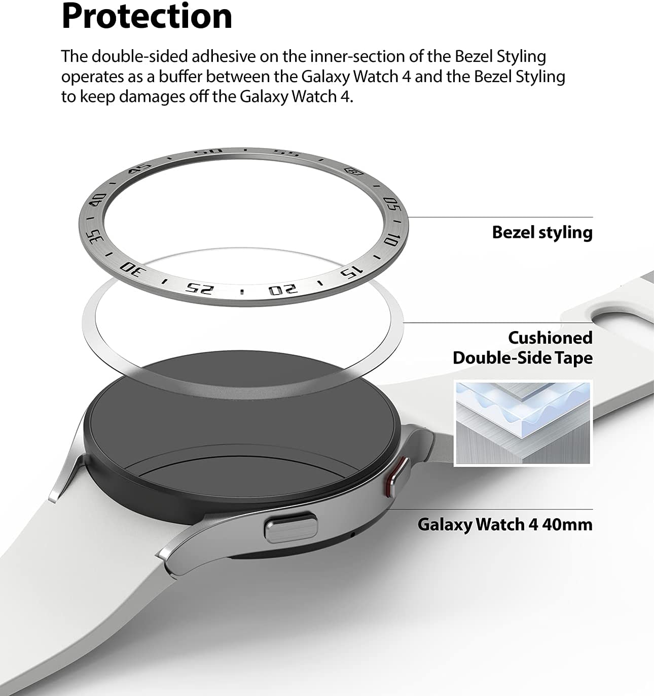 Bezel Styling Samsung Galaxy Watch 4 40mm Silber