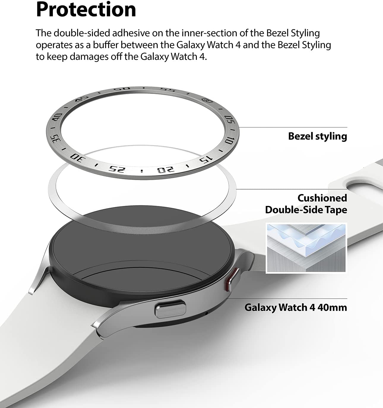 Bezel Styling Samsung Galaxy Watch 5 40mm Silber