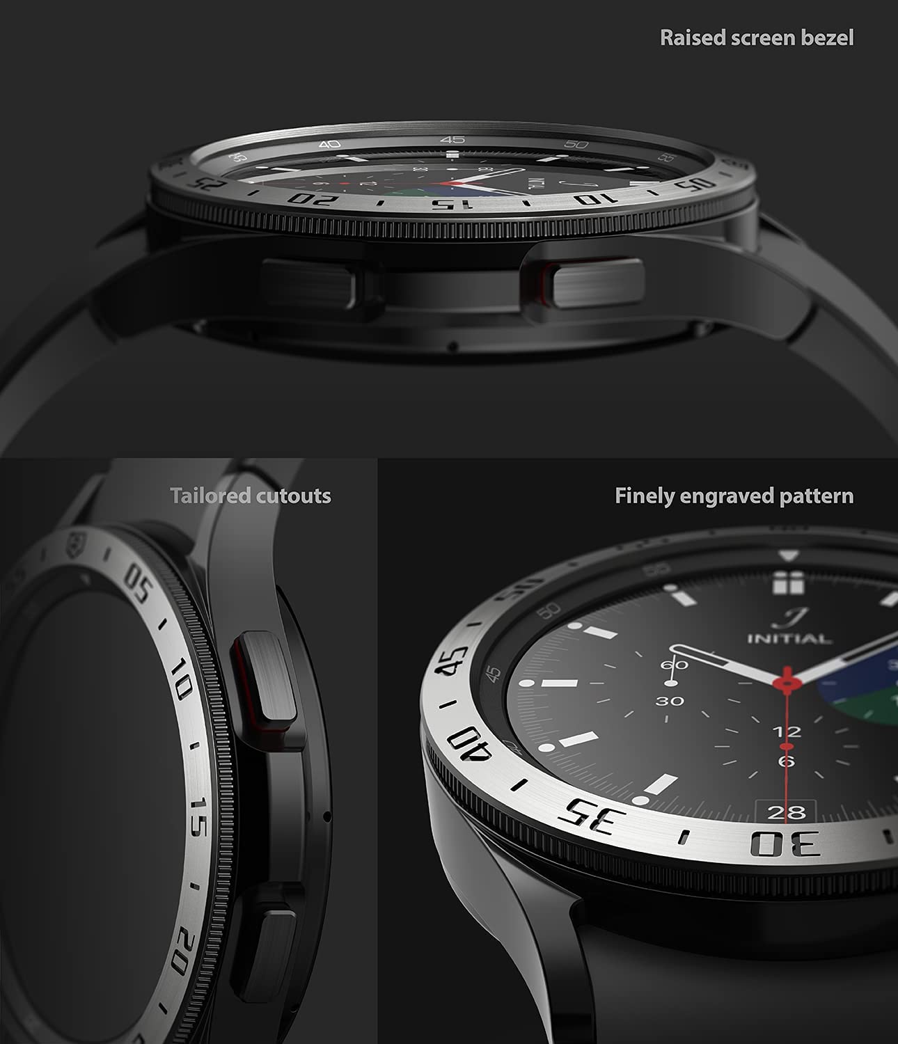 Bezel Styling Samsung Galaxy Watch 4 Classic 46mm Silber