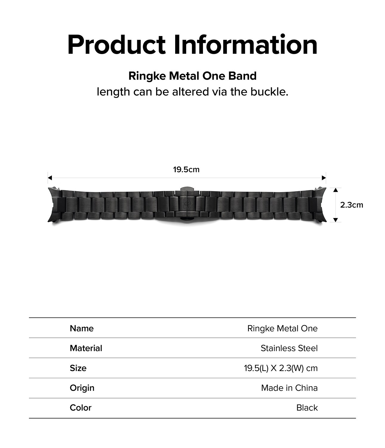 Metal One Armband Samsung Galaxy Watch 6 40mm Black