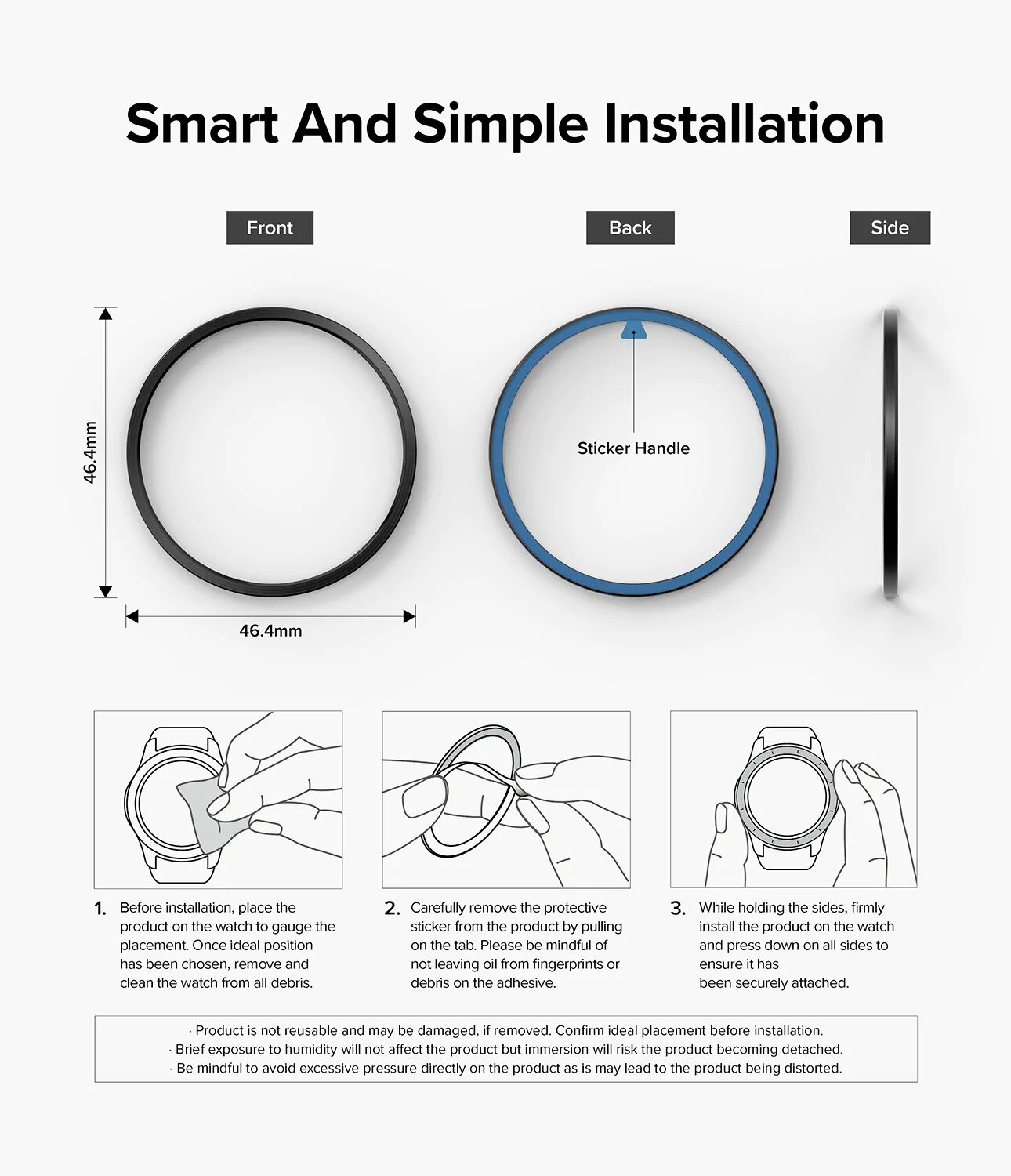 Bezel Styling Samsung Galaxy Watch 5 Pro 45mm Schwarz