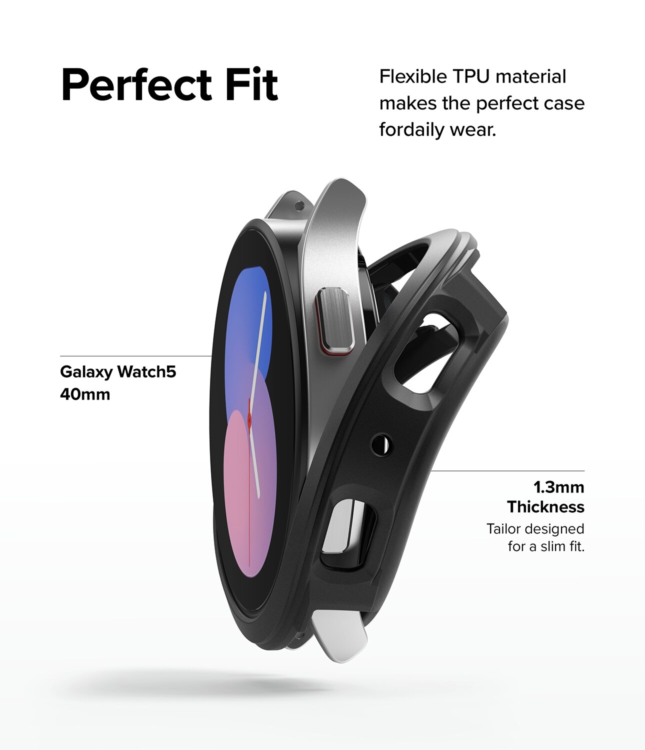 Air Sports Case Samsung Galaxy Watch 5 40mm Schwarz
