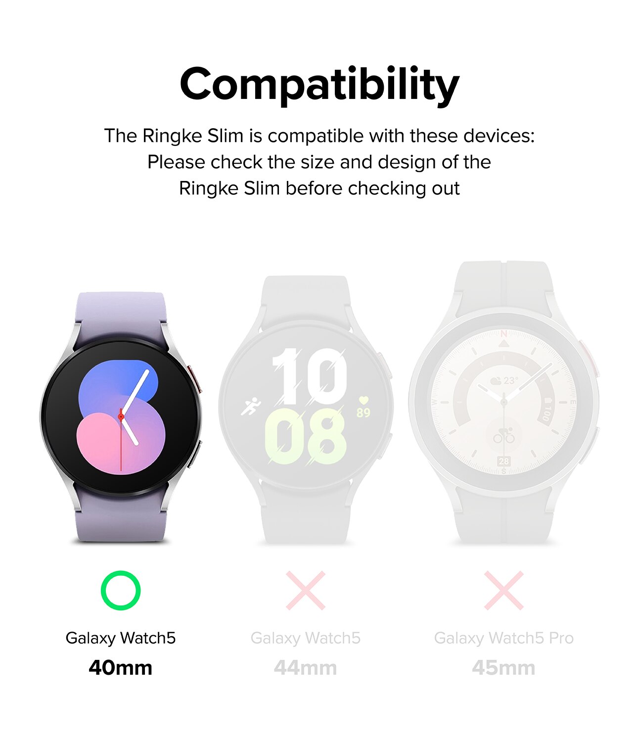 Slim Case (2 Stück) Samsung Galaxy Watch 5 40mm Mehrfarbig/muster