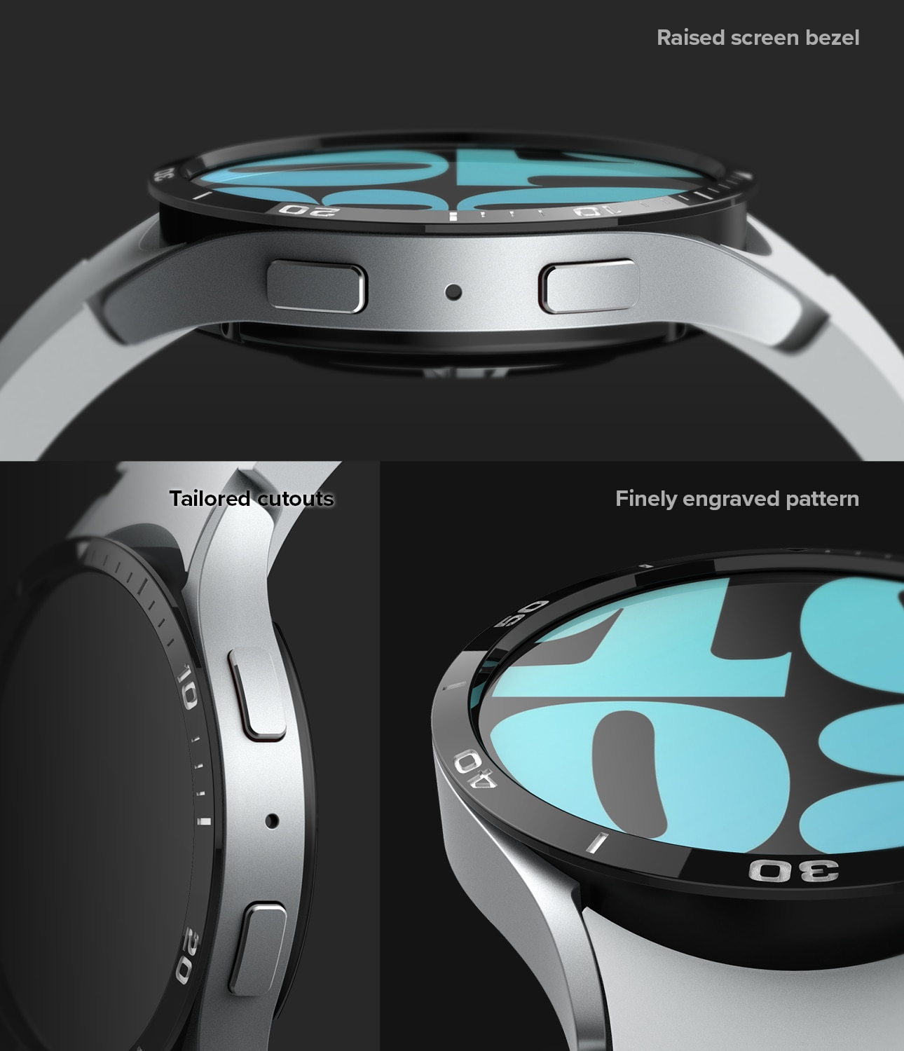 Bezel Styling Samsung Galaxy Watch 6 40mm Schwarz