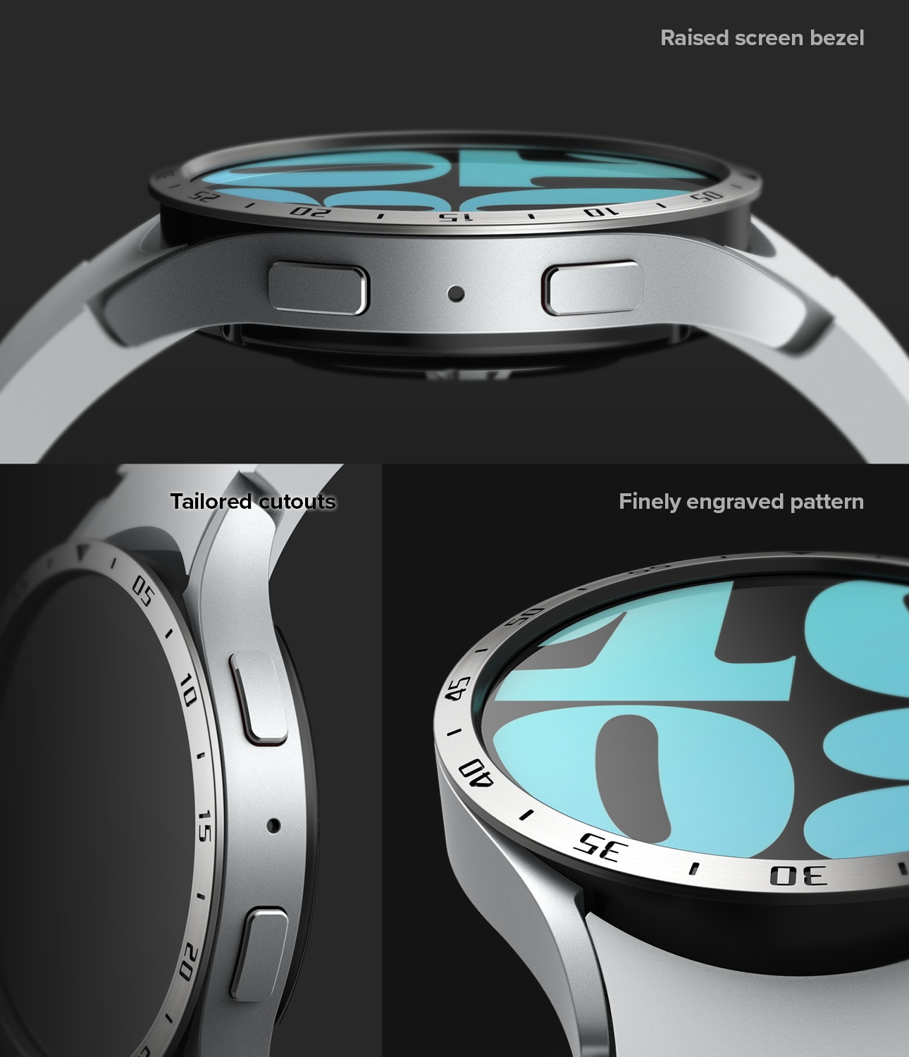 Bezel Styling Samsung Galaxy Watch 6 44mm Silber