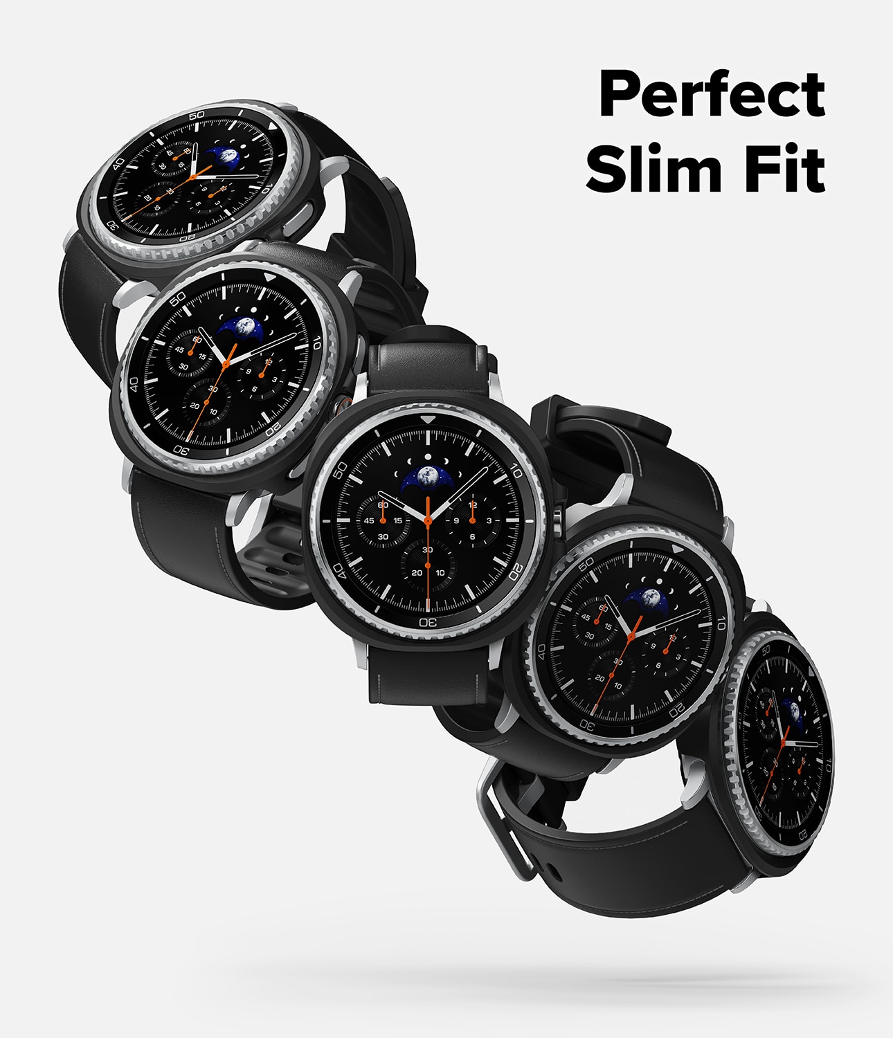 Slim Case (2 Stück) Samsung Galaxy Watch 8 Classic Matte Black & Clear