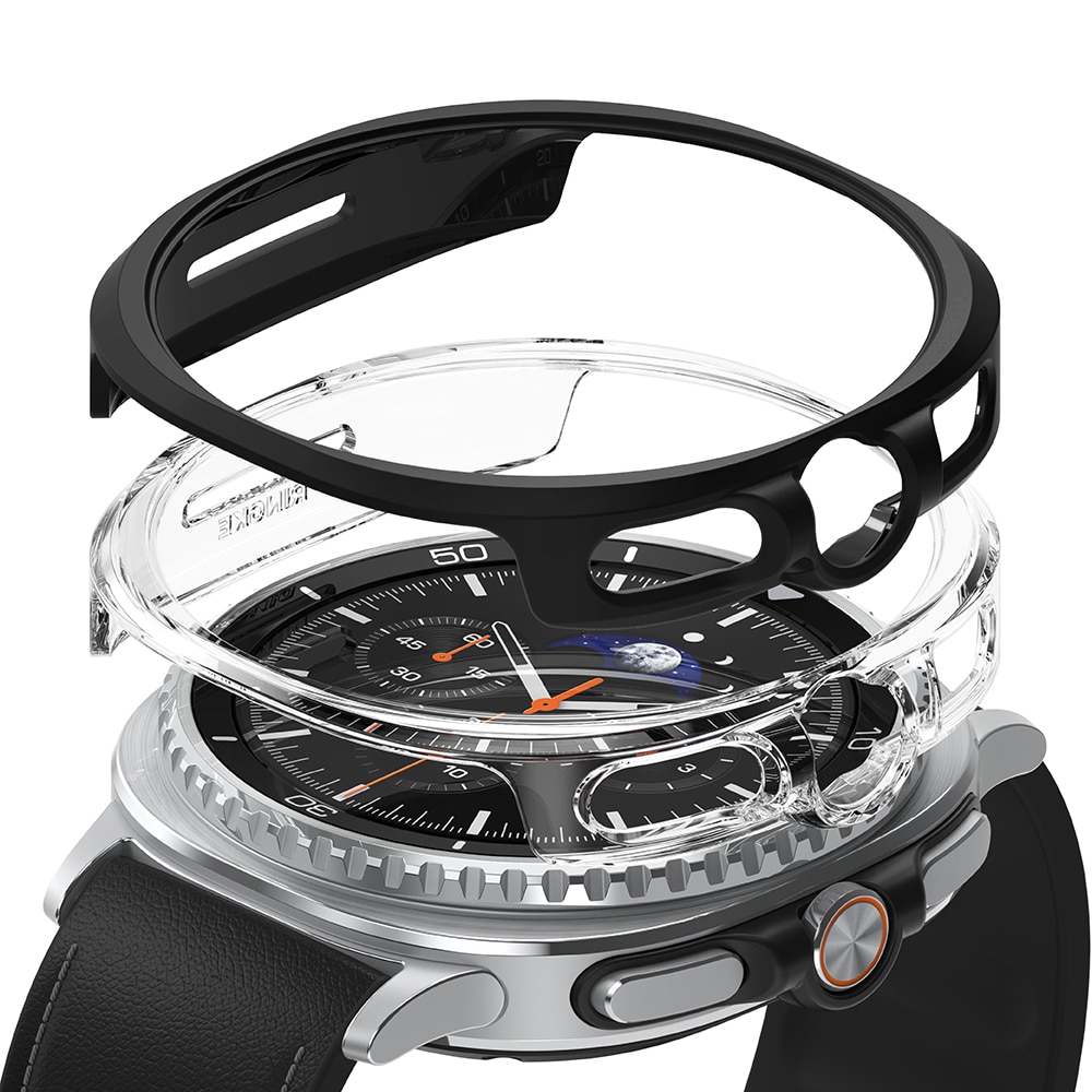 Slim Case (2 Stück) Samsung Galaxy Watch 8 Classic Matte Black & Clear