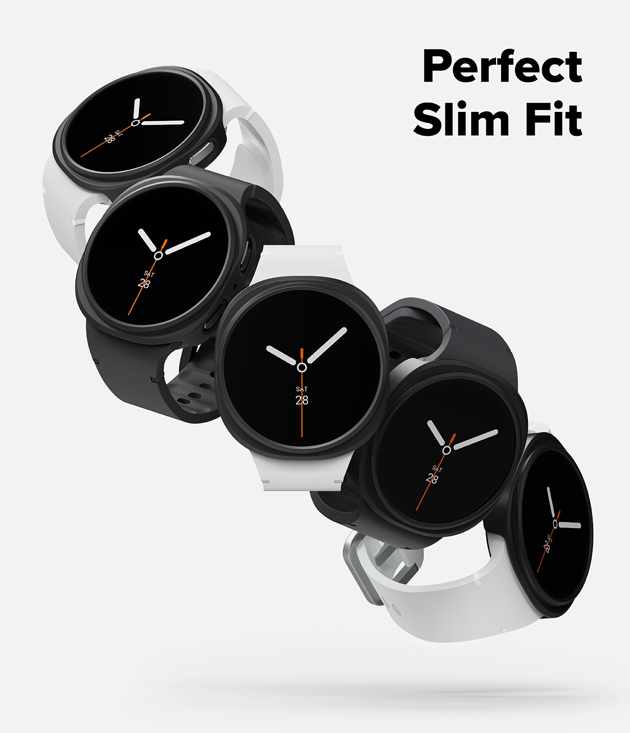 Slim Case (2 Stück) Samsung Galaxy Watch 8 40mm Matte Black & Clear