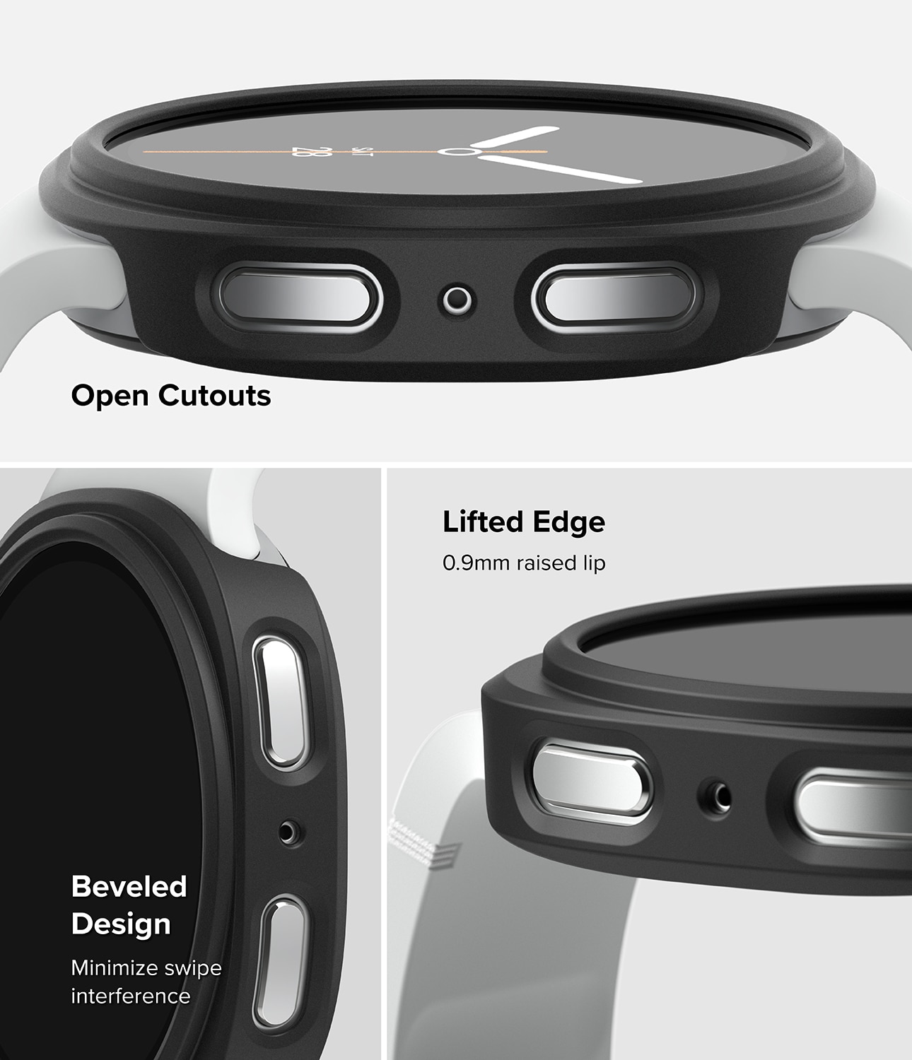Slim Case (2 Stück) Samsung Galaxy Watch 8 40mm Matte Black & Clear