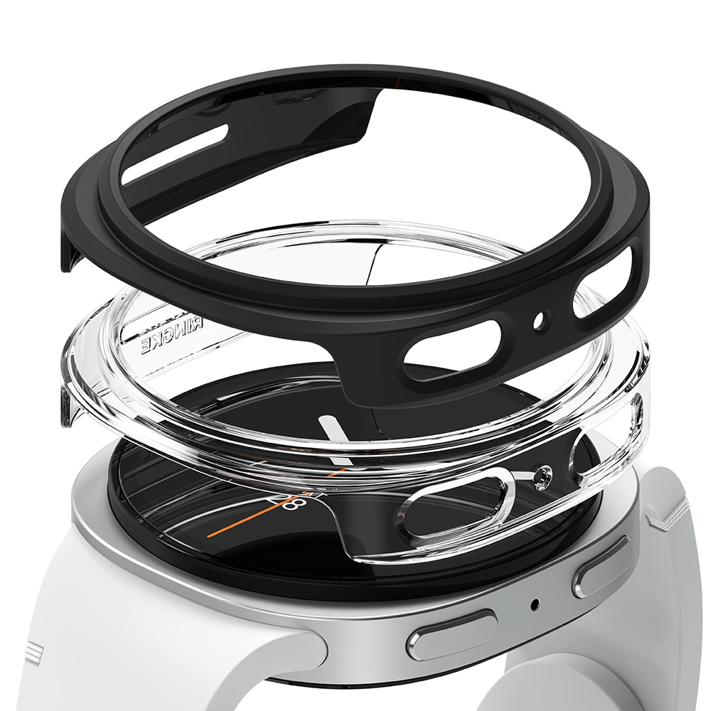 Slim Case (2 Stück) Samsung Galaxy Watch 8 40mm Matte Black & Clear