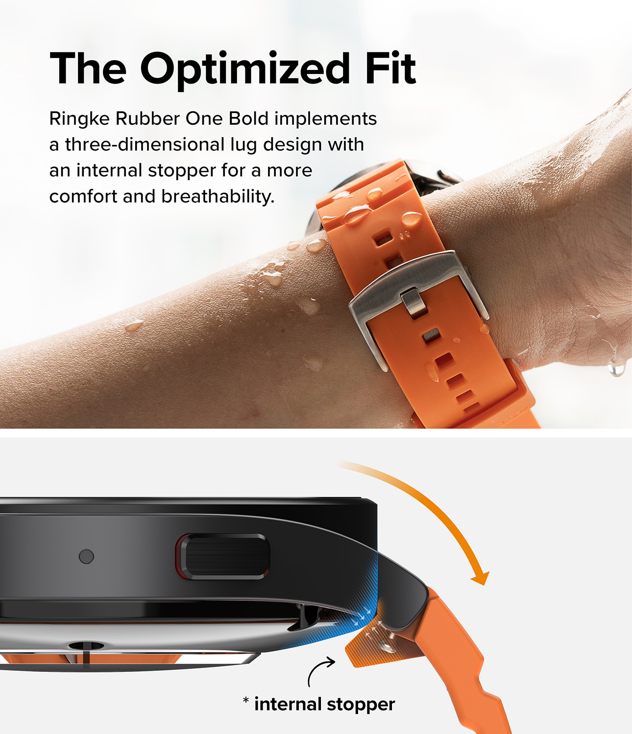 Rubber One Bold Band Withings ScanWatch 2 42mm Orange