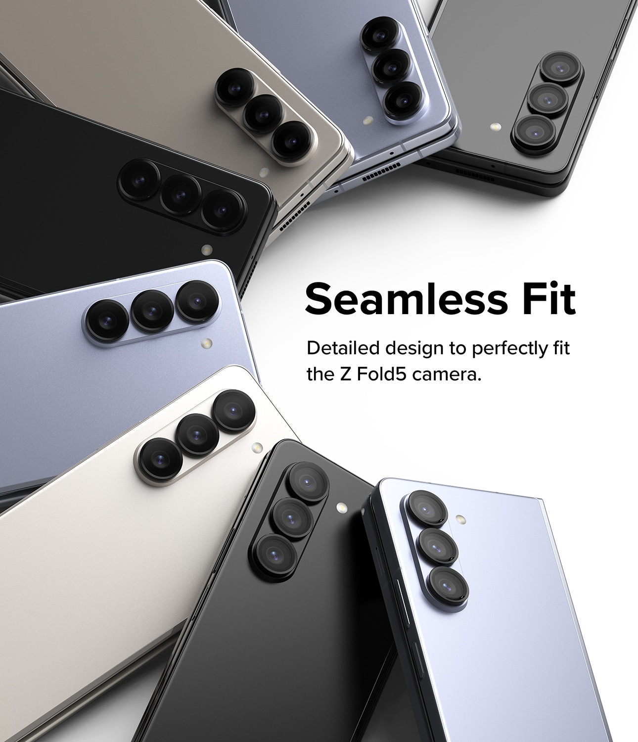 Camera Lens Frame Glass Samsung Galaxy Z Fold 5 Schwarz