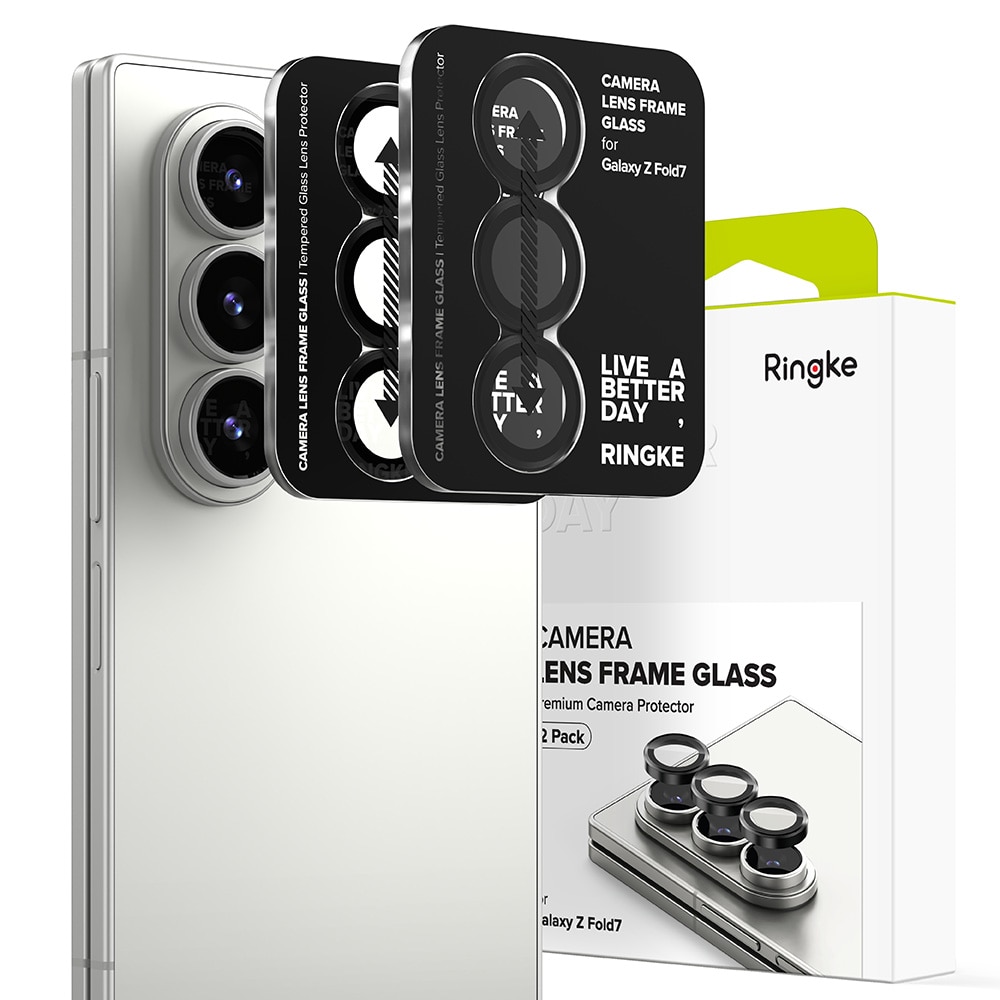 Camera Lens Frame Glass (2 Stück) Samsung Galaxy Z Fold 7 Black