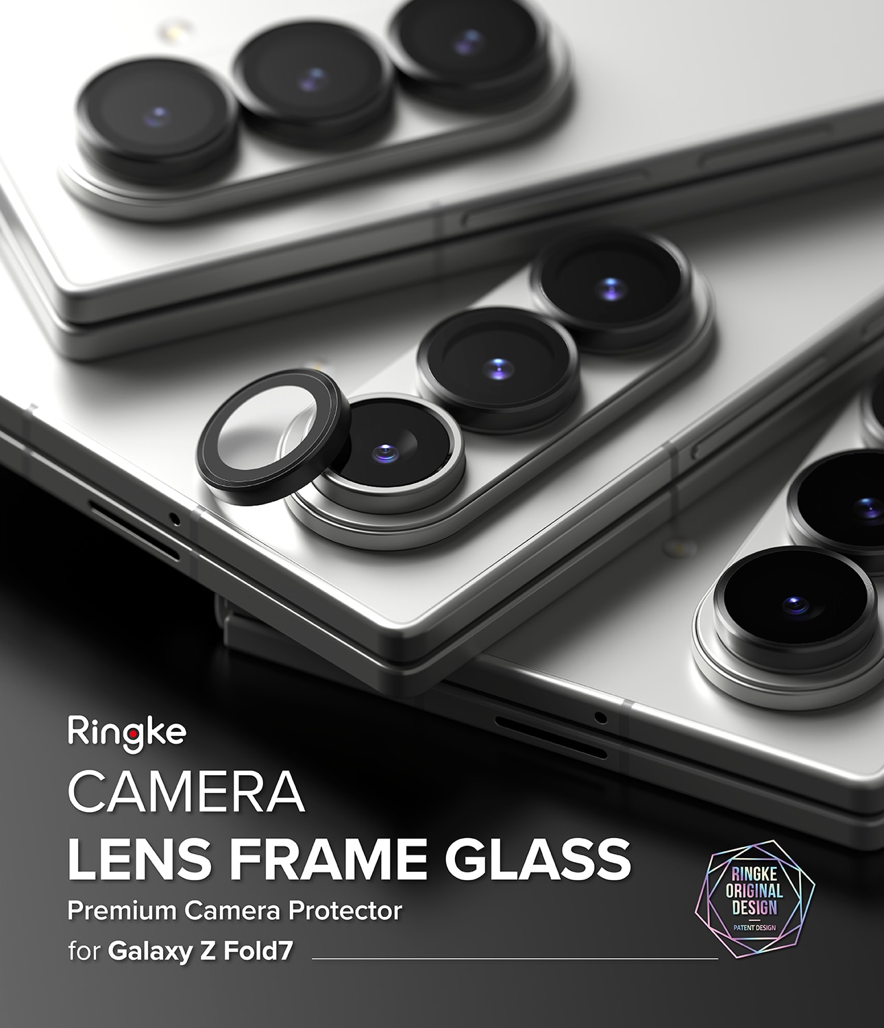 Camera Lens Frame Glass (2 Stück) Samsung Galaxy Z Fold 7 Black