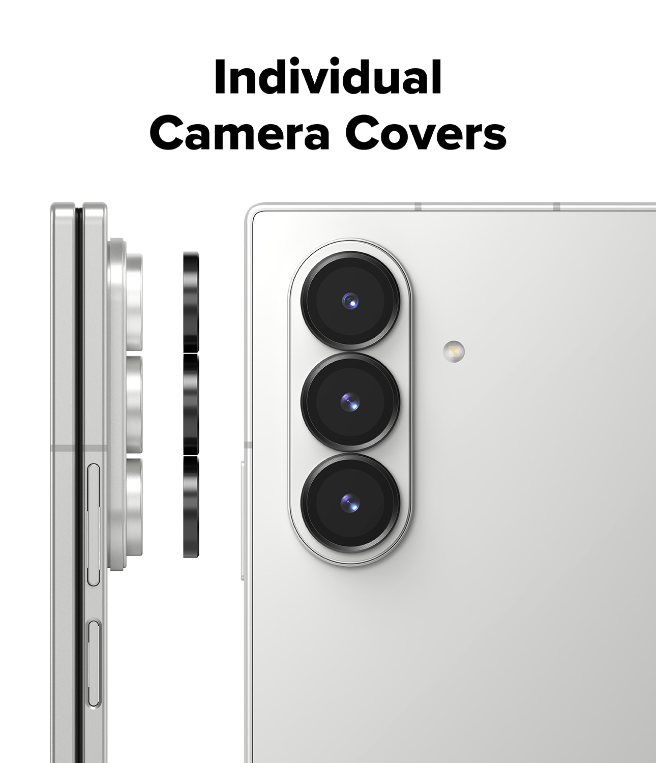 Camera Lens Frame Glass (2 Stück) Samsung Galaxy Z Fold 7 Black