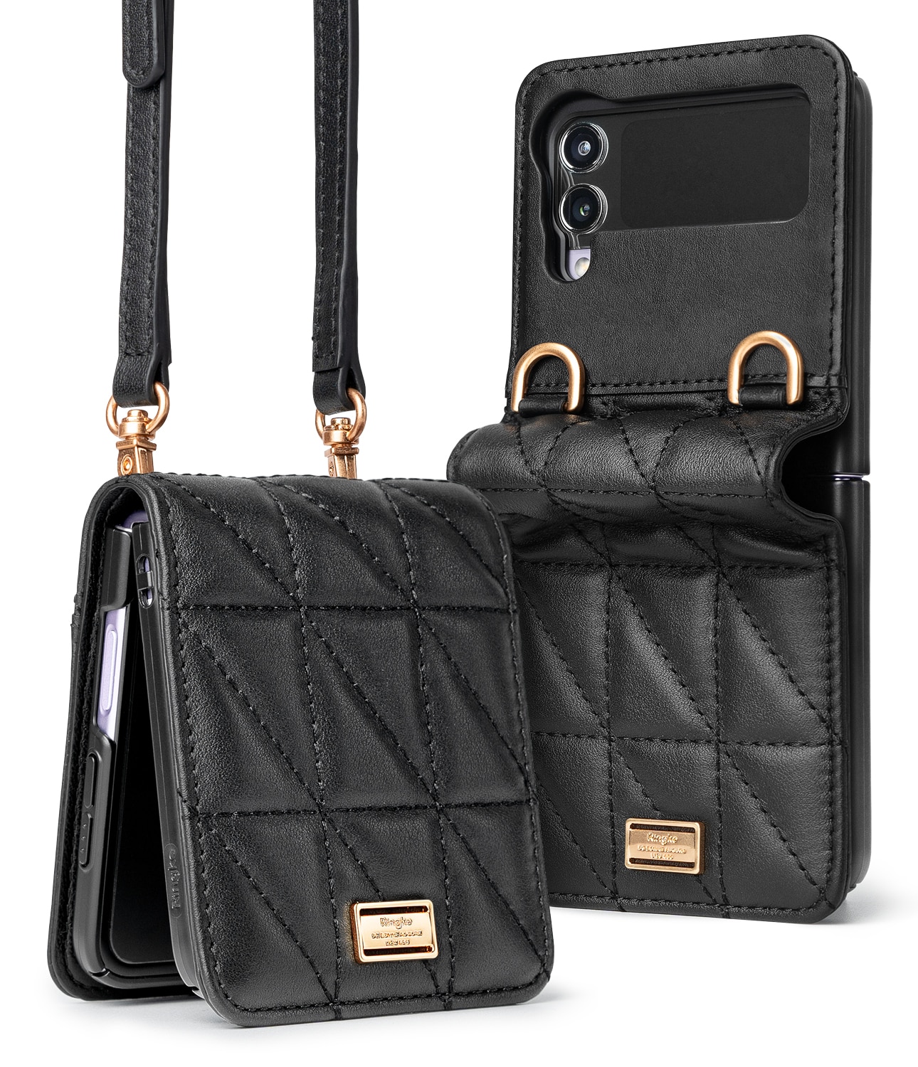 Folio Signature Quilted Samsung Galaxy Z Flip 3 Black