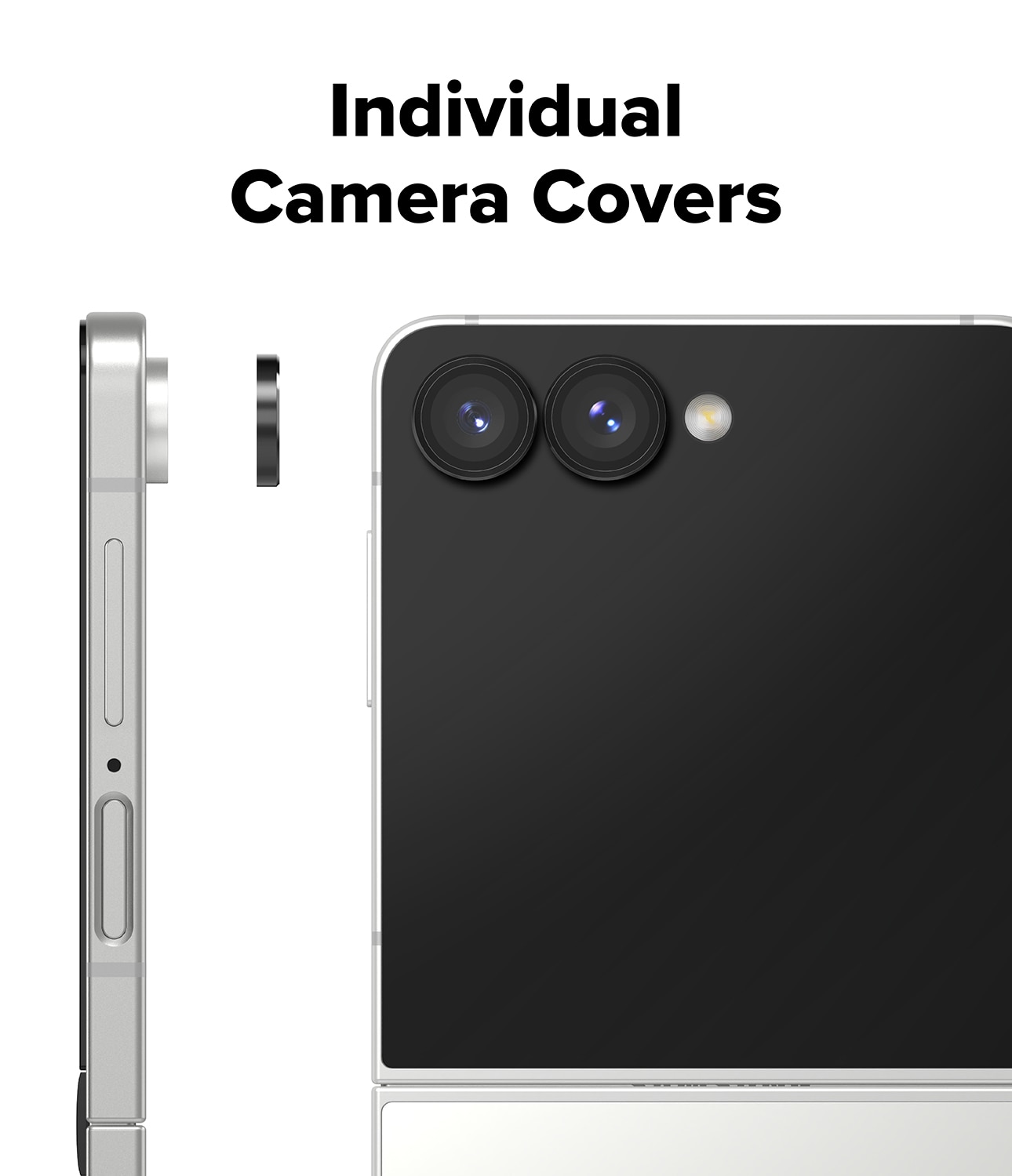 Camera Lens Frame Glass (2 Stück) Samsung Galaxy Z Flip 7 Black
