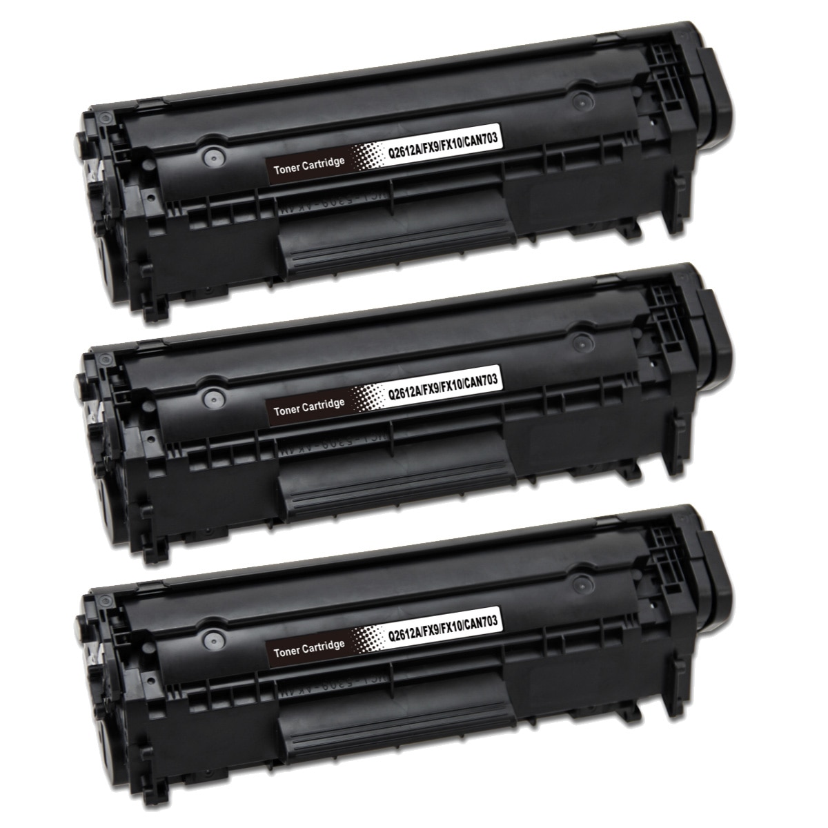 3-pack Kompatible Tonerkartusche - ersetzt HP 12A / Q2612A - schwarz, 2000 Seiten