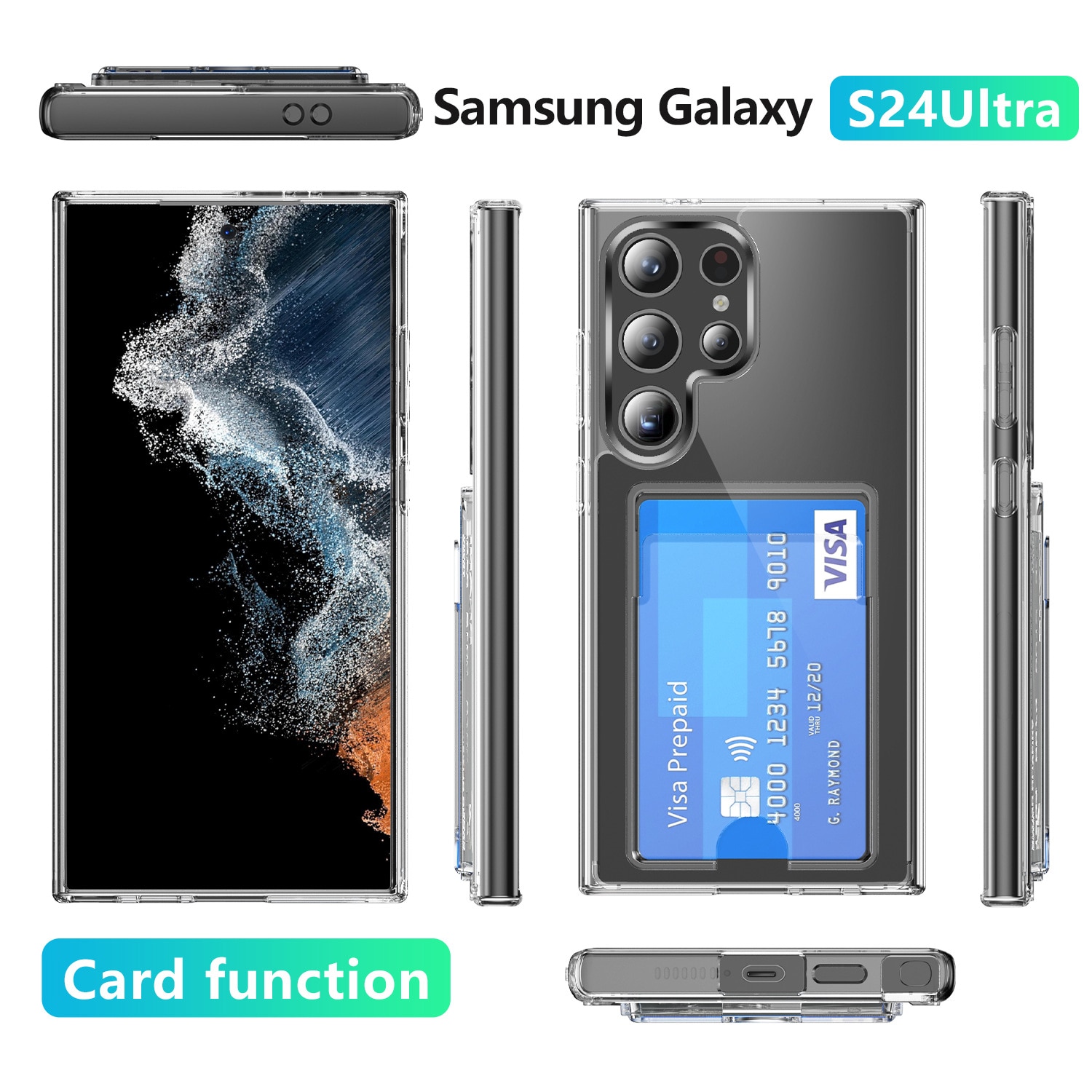 Samsung Galaxy S24 Ultra Hybrid-Hülle mit Schiebekartenhalter
