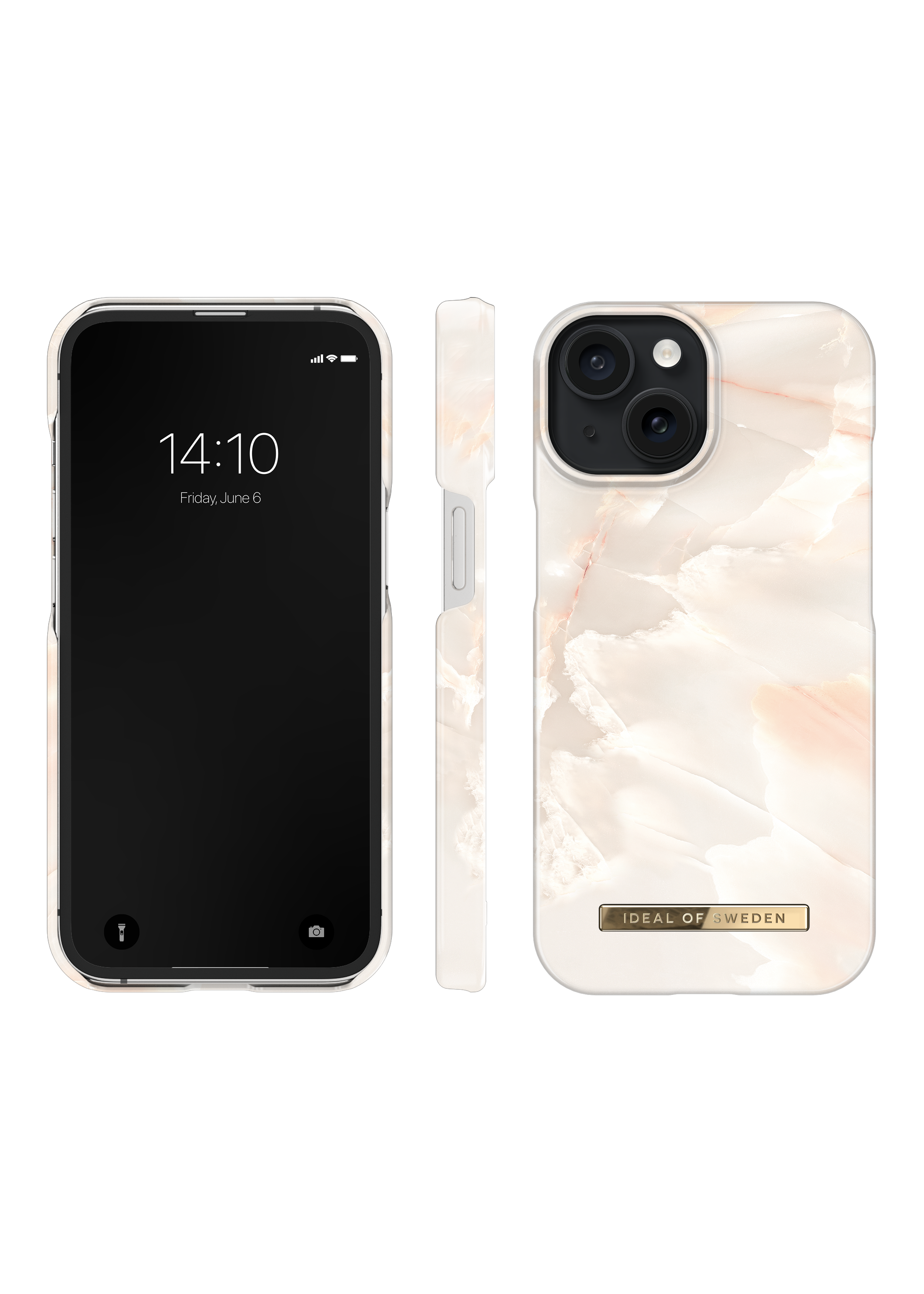 Fashion Hülle iPhone 15 Rose Pearl Marble