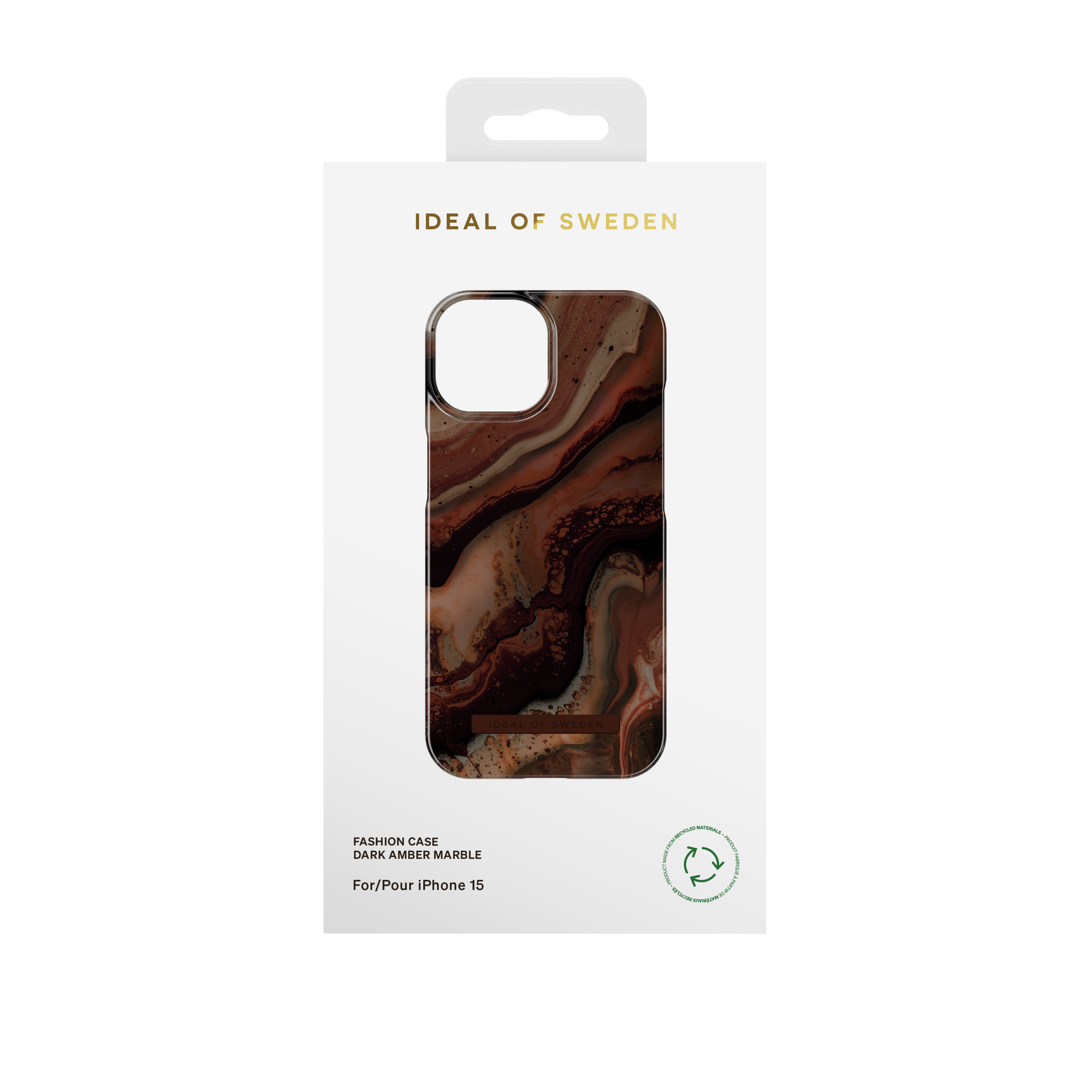 Fashion Hülle iPhone 15 Dark Amber Marble