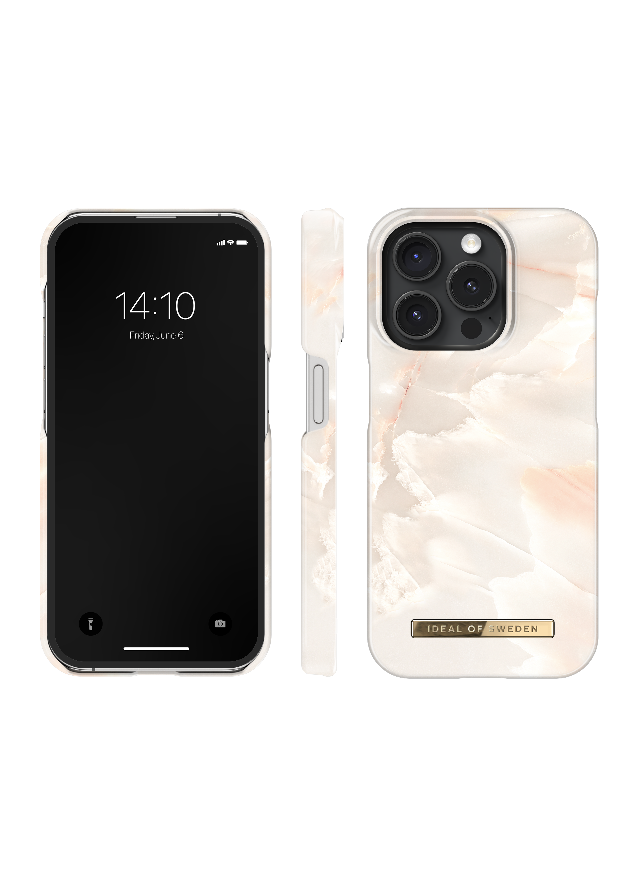 Fashion Hülle iPhone 15 Pro Max Rose Pearl Marble