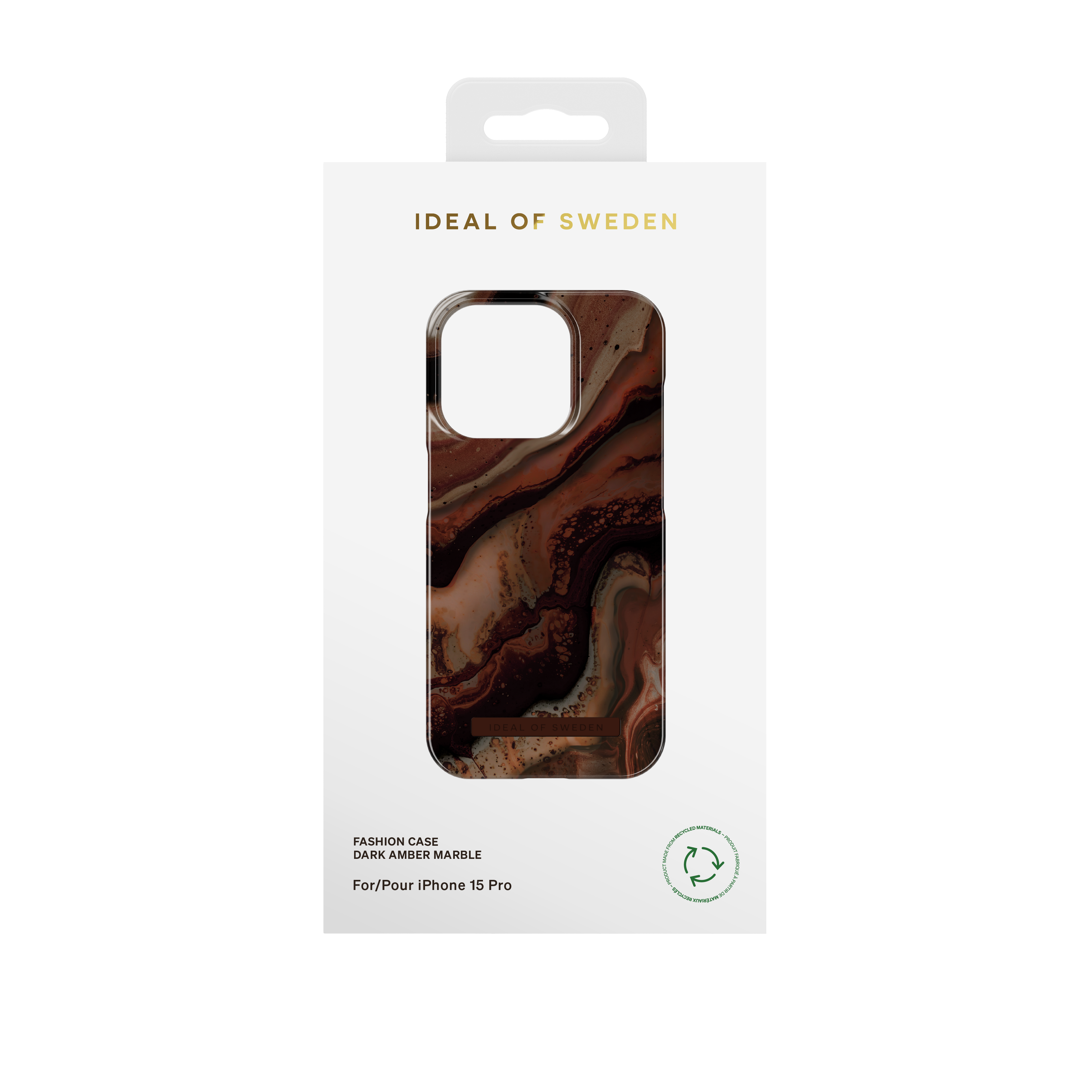 Fashion Hülle iPhone 15 Pro Dark Amber Marble