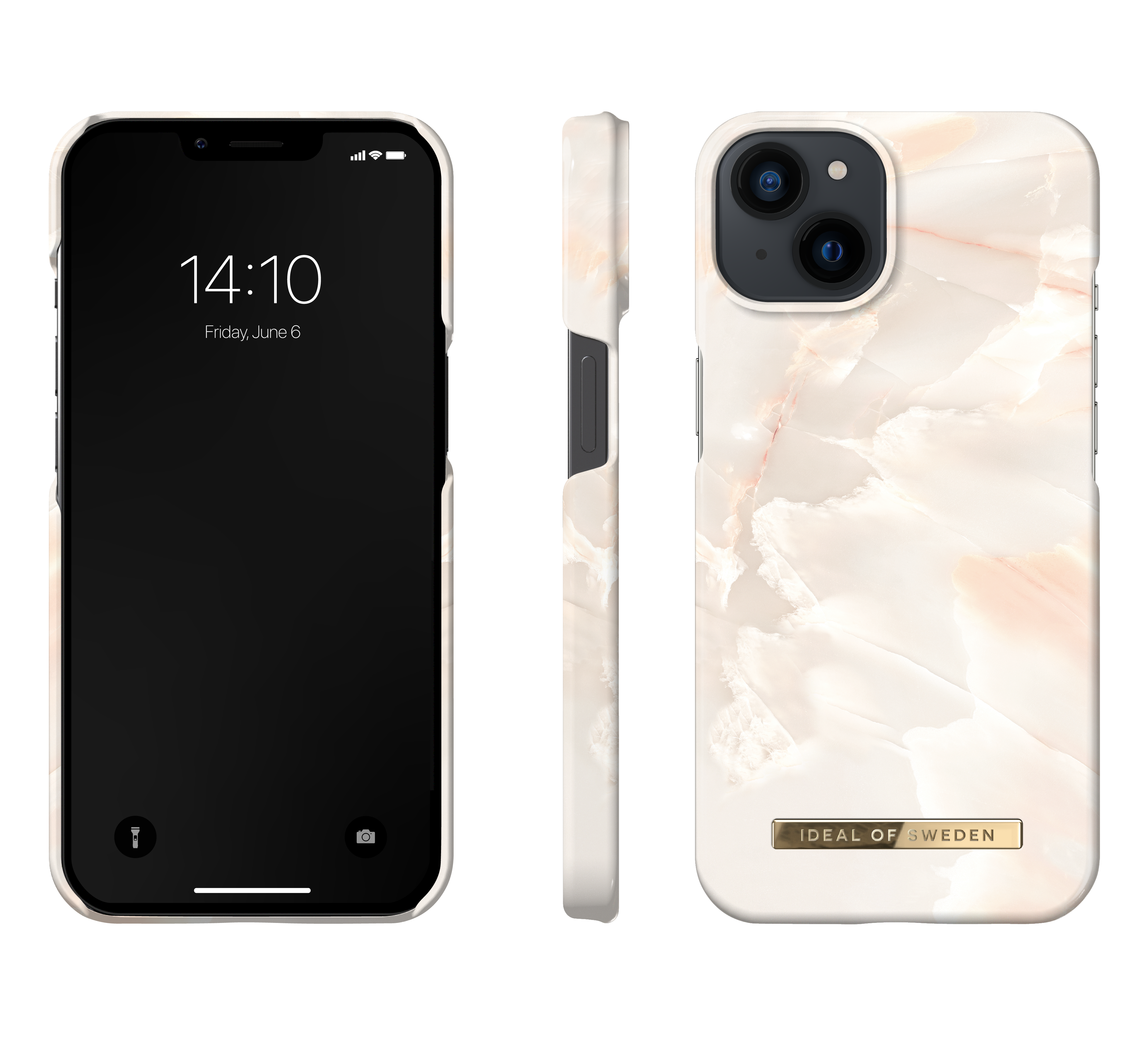 Fashion Hülle iPhone 14 Rose Pearl Marble