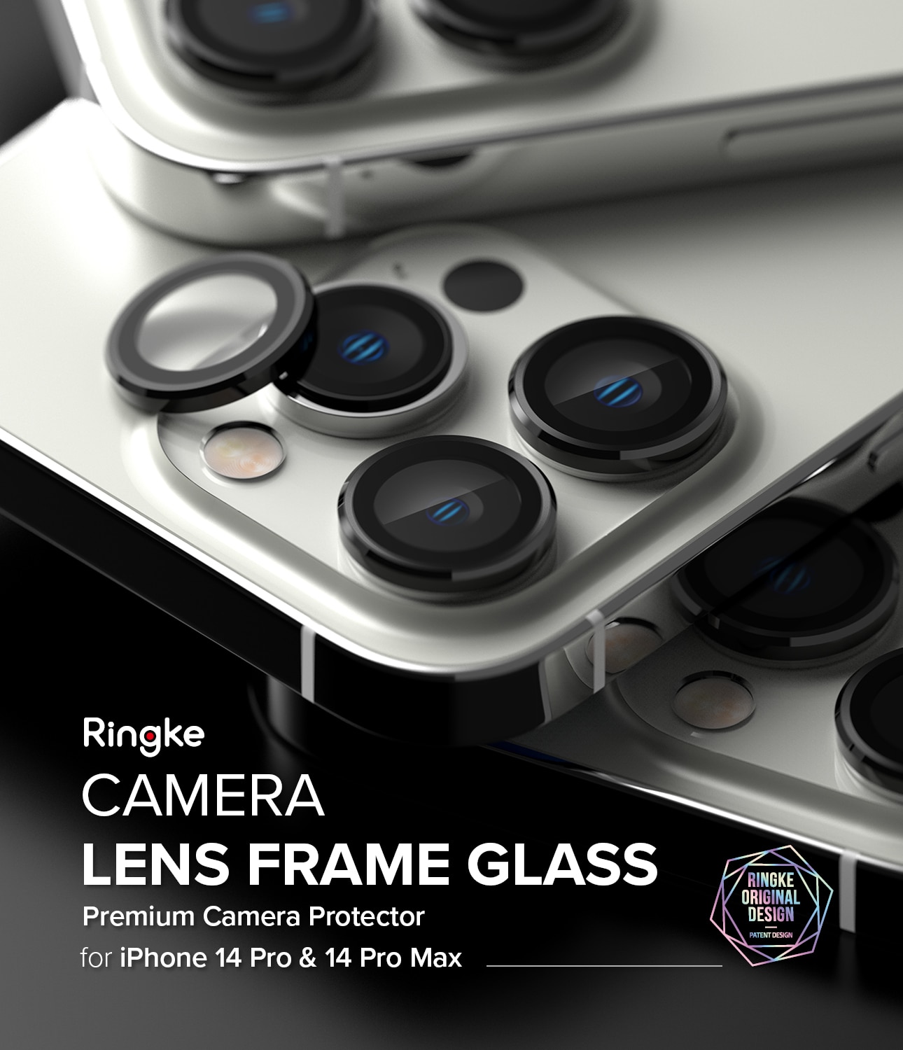 Camera Lens Frame Glass iPhone 14 Pro Max Black