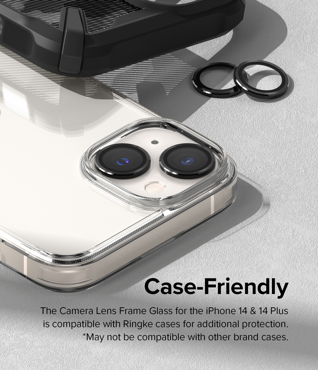 Camera Lens Frame Glass iPhone 14 Plus Black