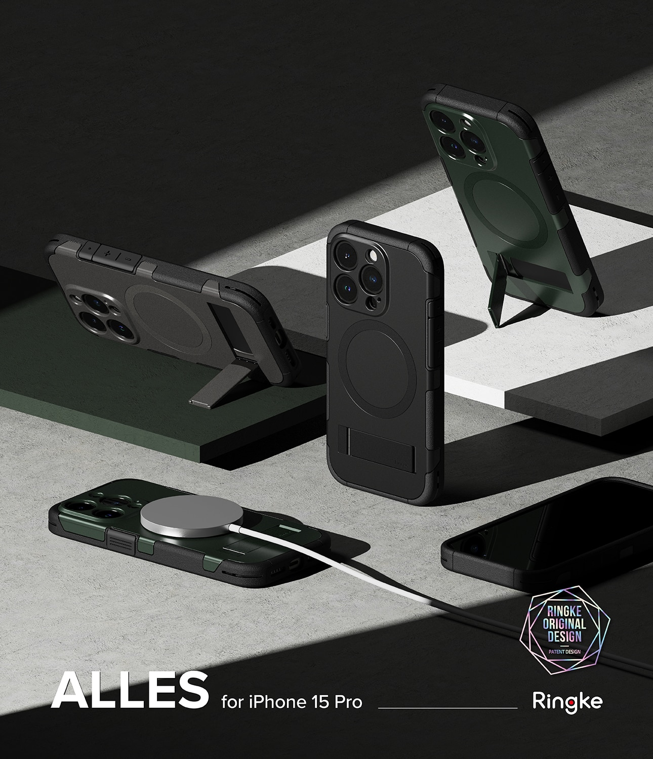 Alles Magnetic Case iPhone 15 Pro schwarz
