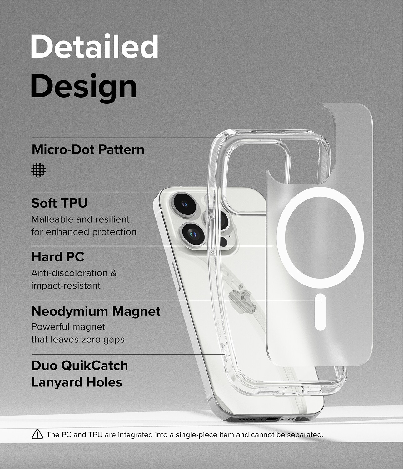 Fusion Magnetic Case iPhone 15 Pro  Matt transparent