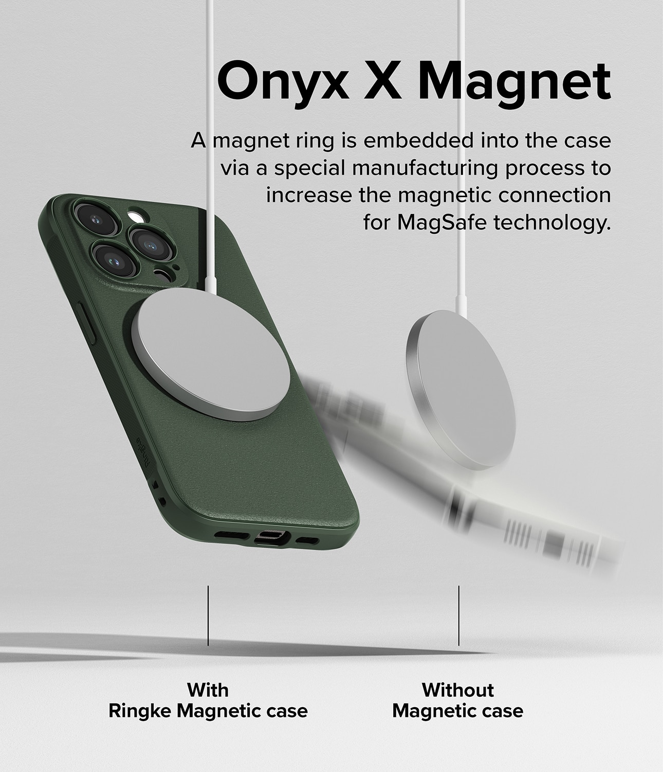 Onyx Magnetic Case iPhone 15 Pro Dark Green