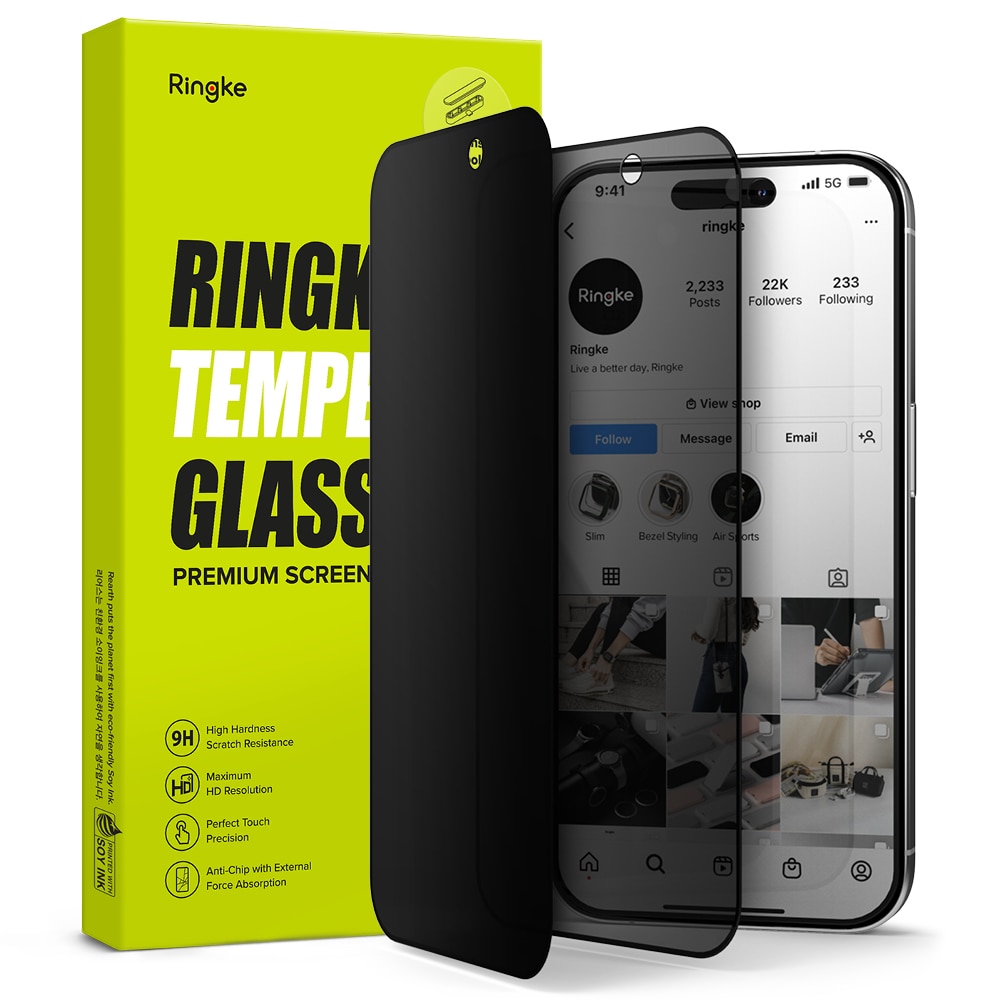 Ringke Privacy Screen Protector Glass iPhone 15 Pro