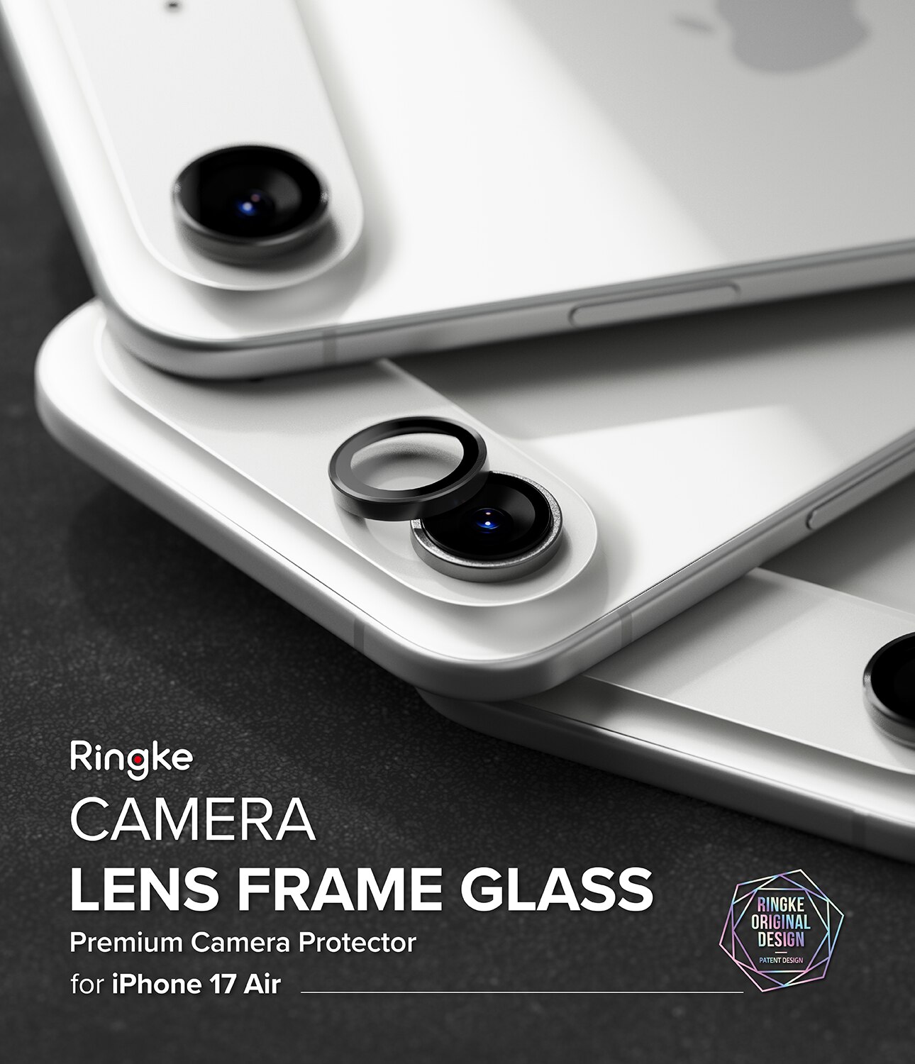 Camera Lens Frame Glass (2 Stück) iPhone 17 Air Black