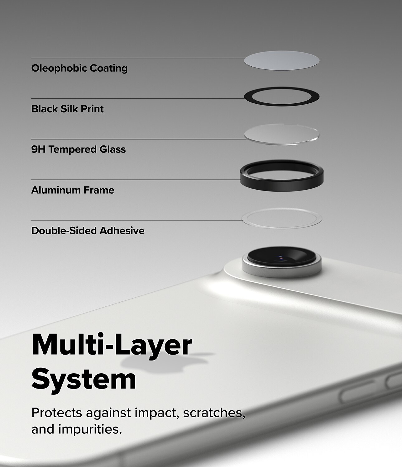 Camera Lens Frame Glass (2 Stück) iPhone 17 Air Black