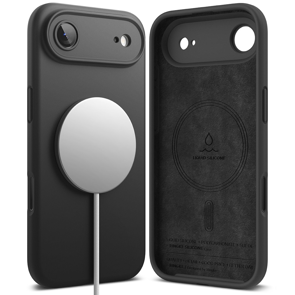 Silicone Magnetic Case iPhone 17 Air Black
