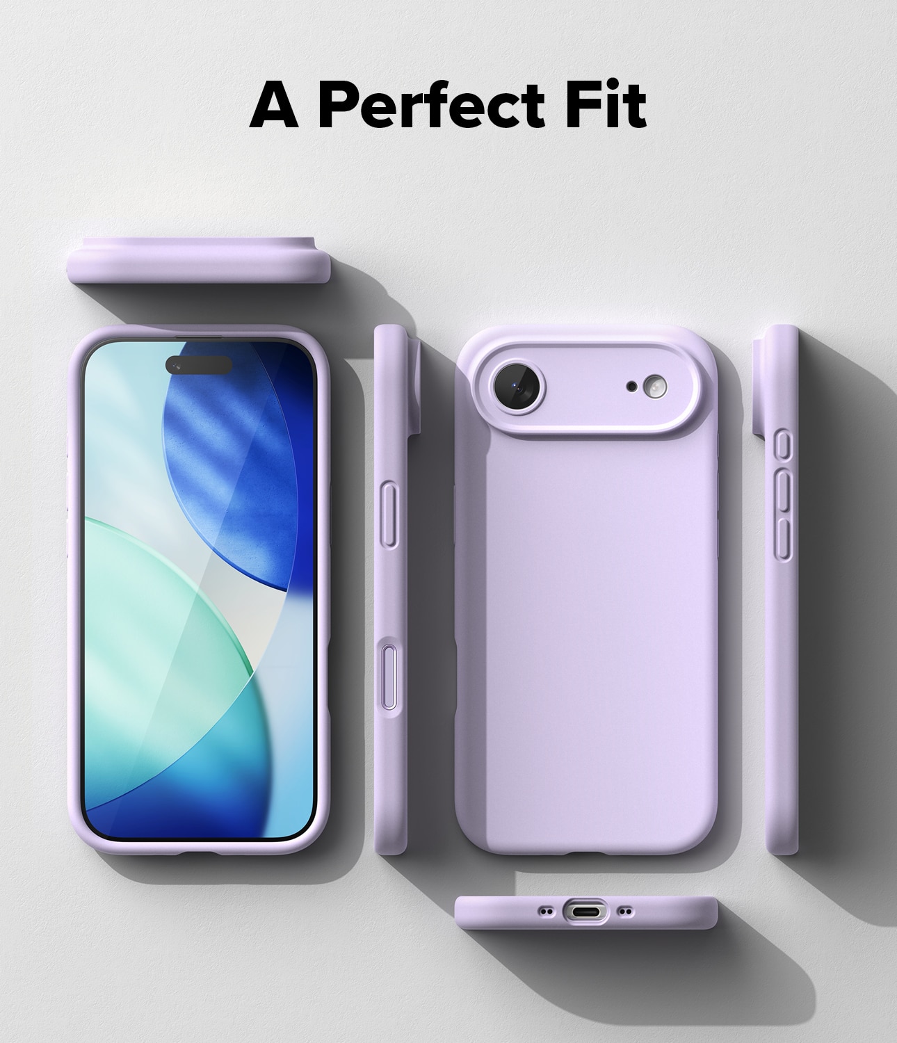 Silicone Magnetic Case iPhone 17 Air Light Purple