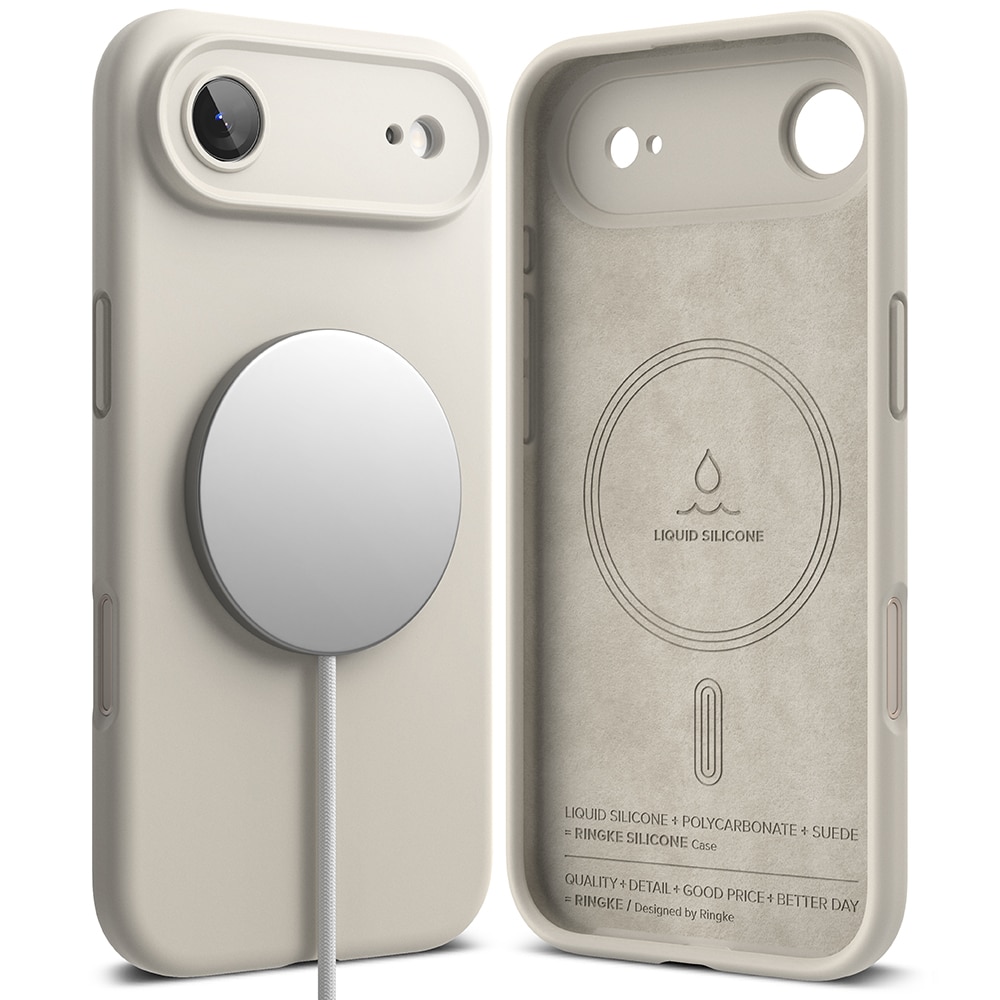 Silicone Magnetic Case iPhone 17 Air Stone