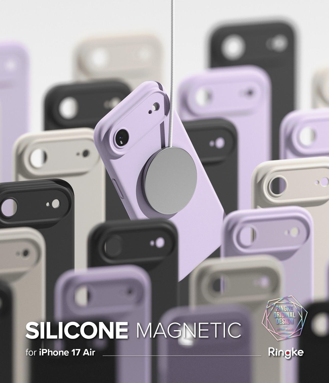 Silicone Magnetic Case iPhone 17 Air Stone