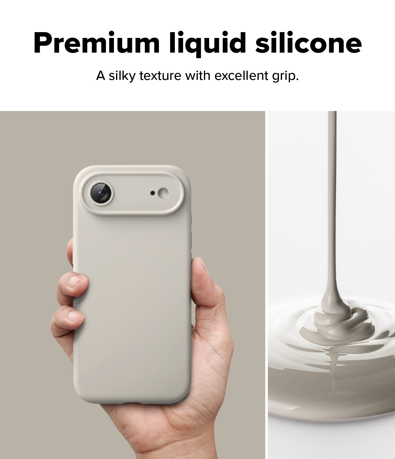 Silicone Magnetic Case iPhone 17 Air Stone