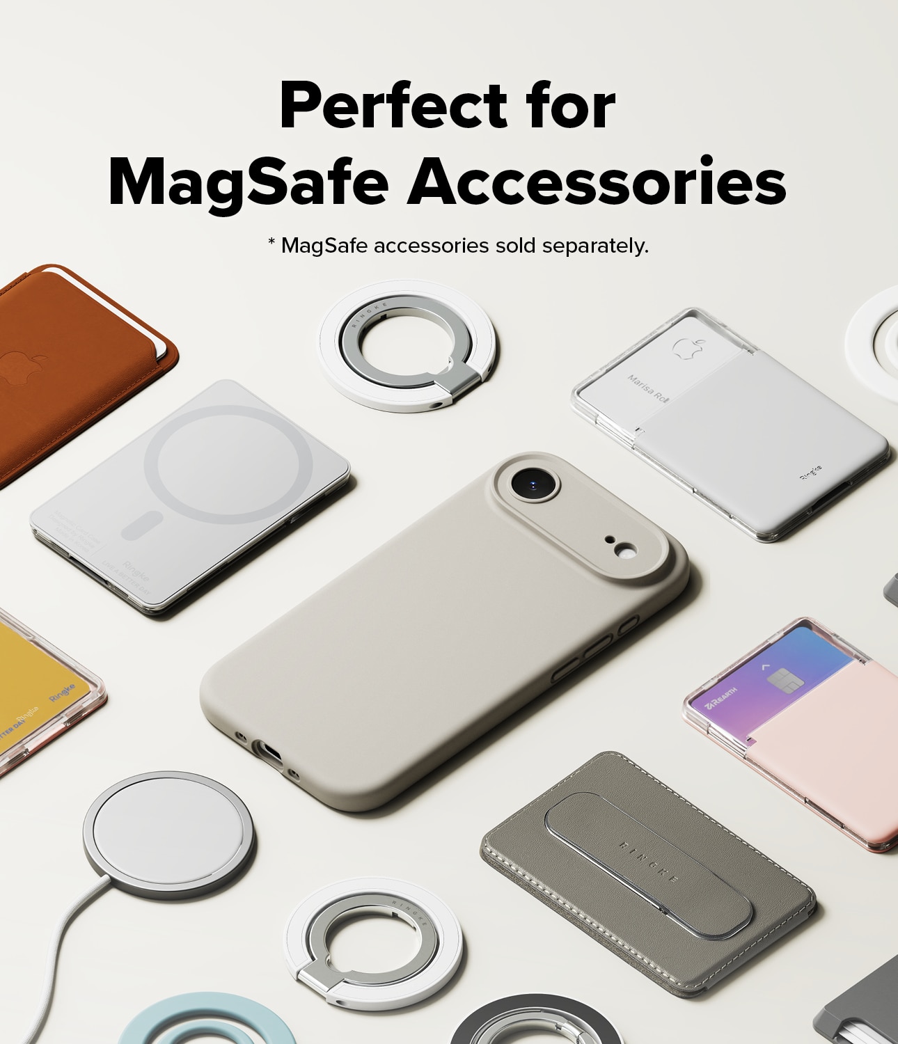 Silicone Magnetic Case iPhone 17 Air Stone