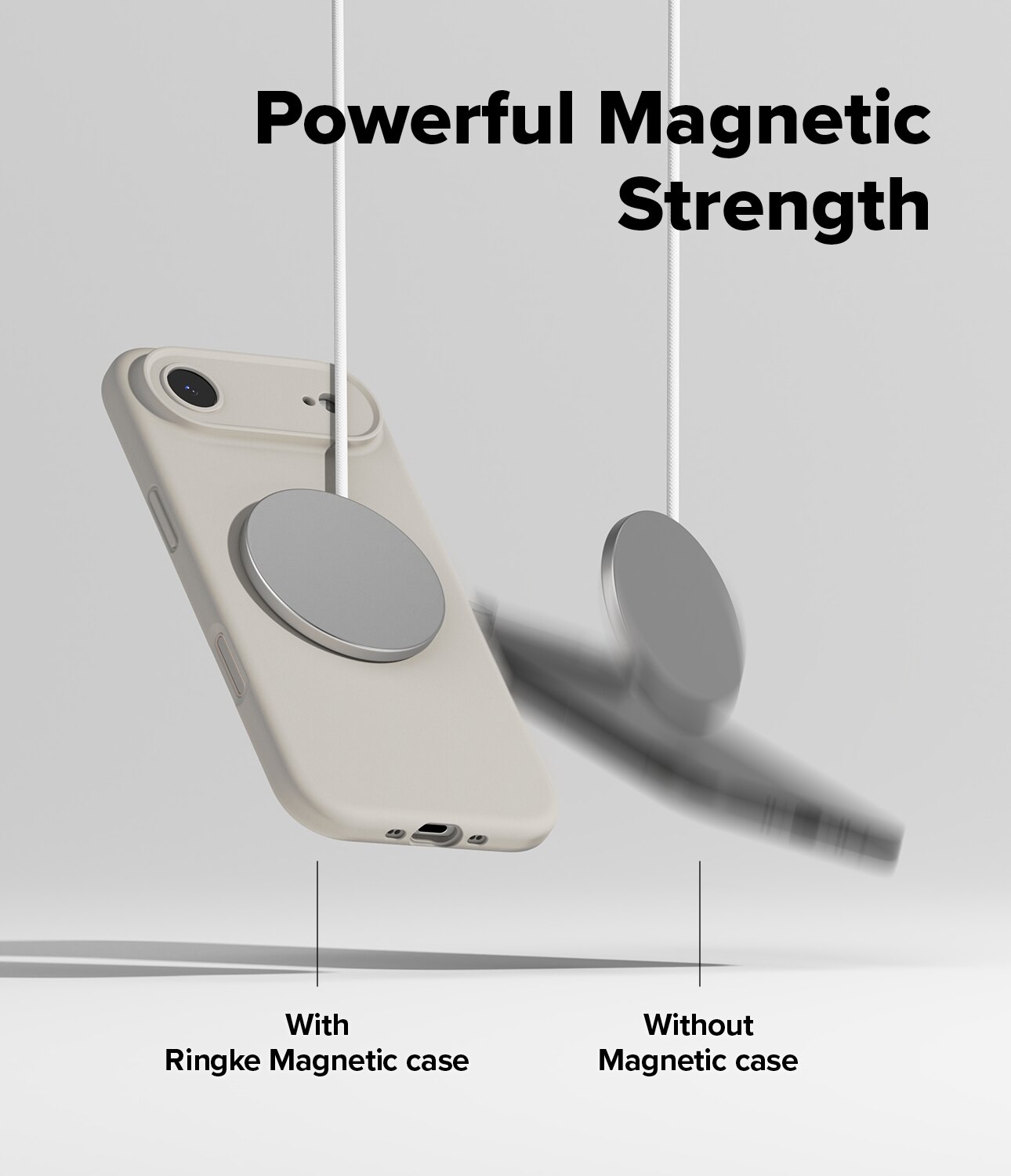 Silicone Magnetic Case iPhone 17 Air Stone