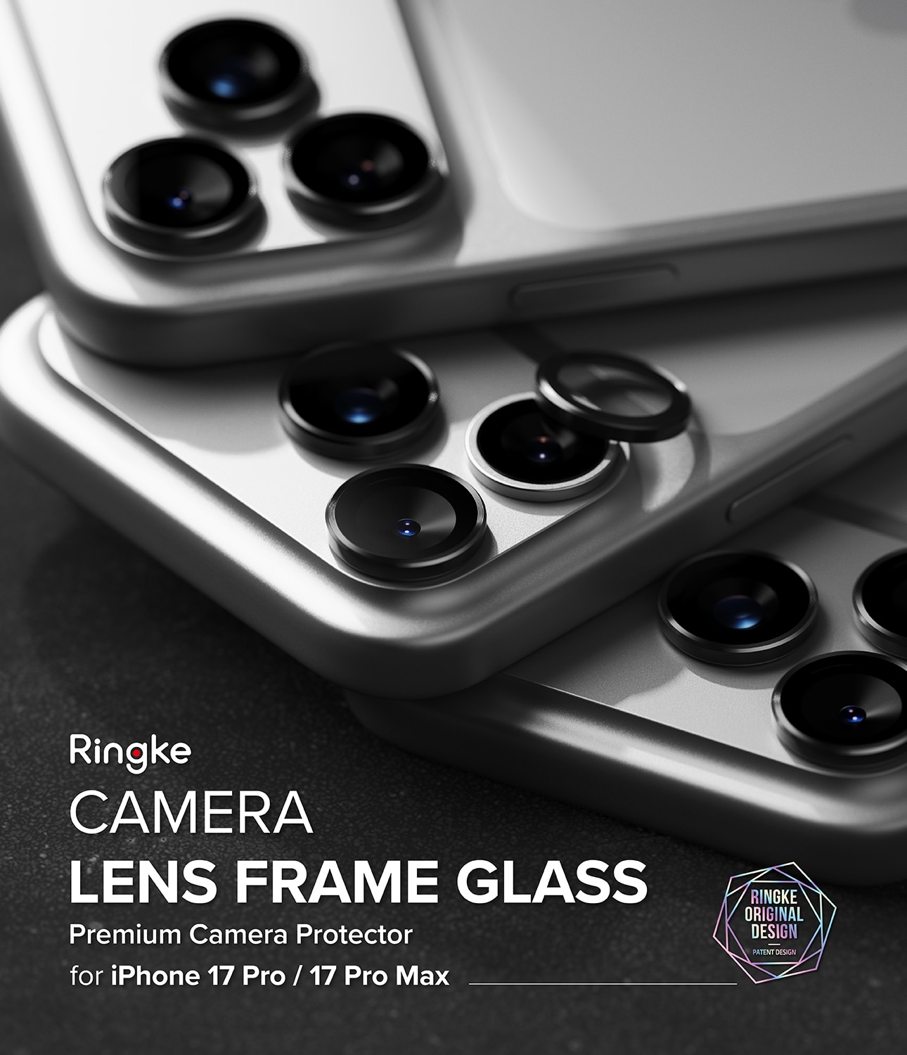 Camera Lens Frame Glass (2 Stück) iPhone 17 Pro Black