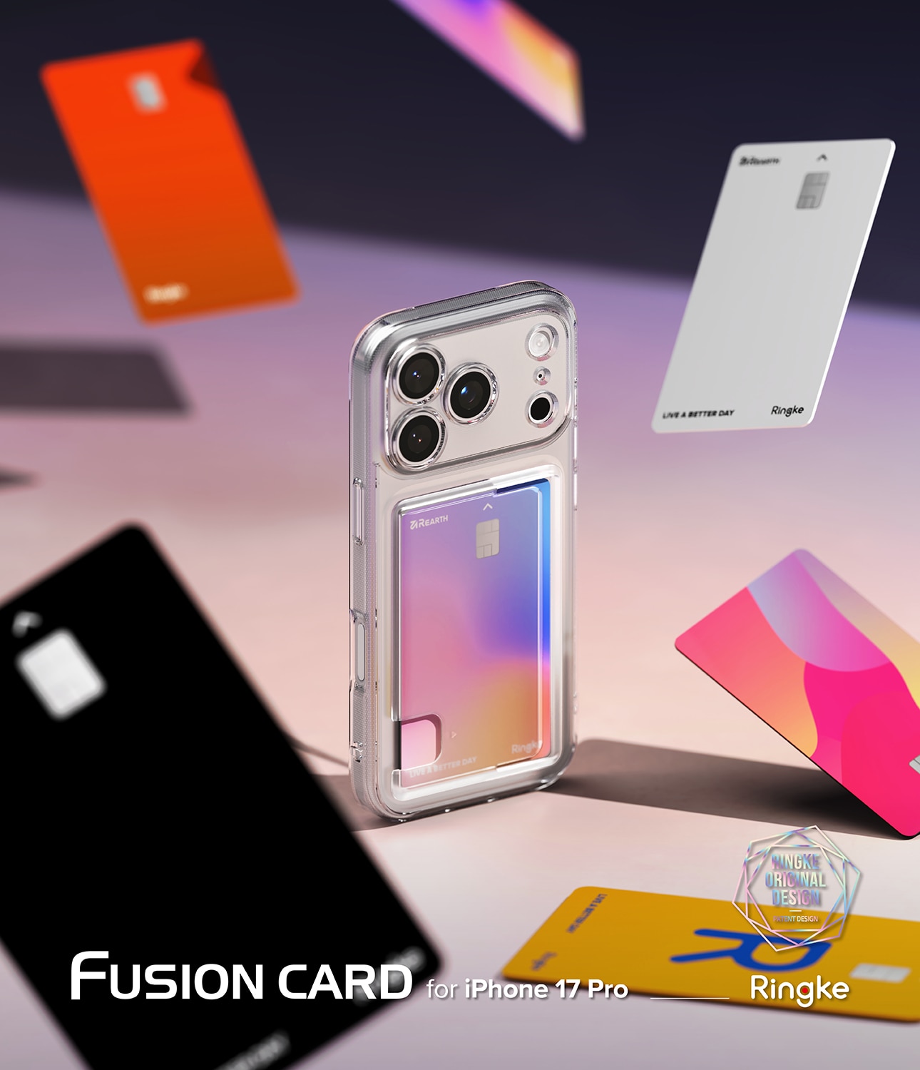 Fusion Card Case iPhone 17 Pro Transparent