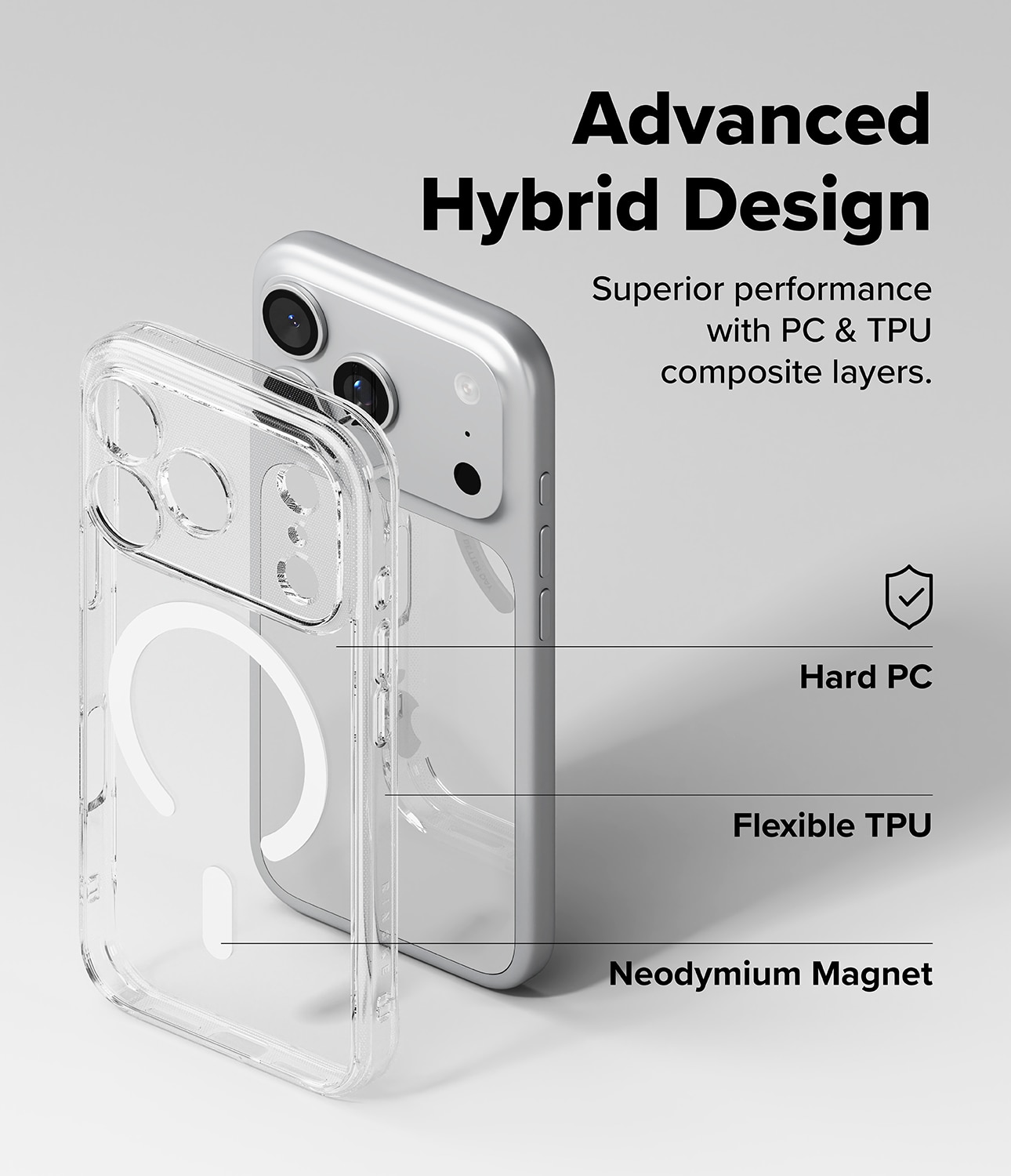Fusion Magnetic Case iPhone 17 Pro  Transparent