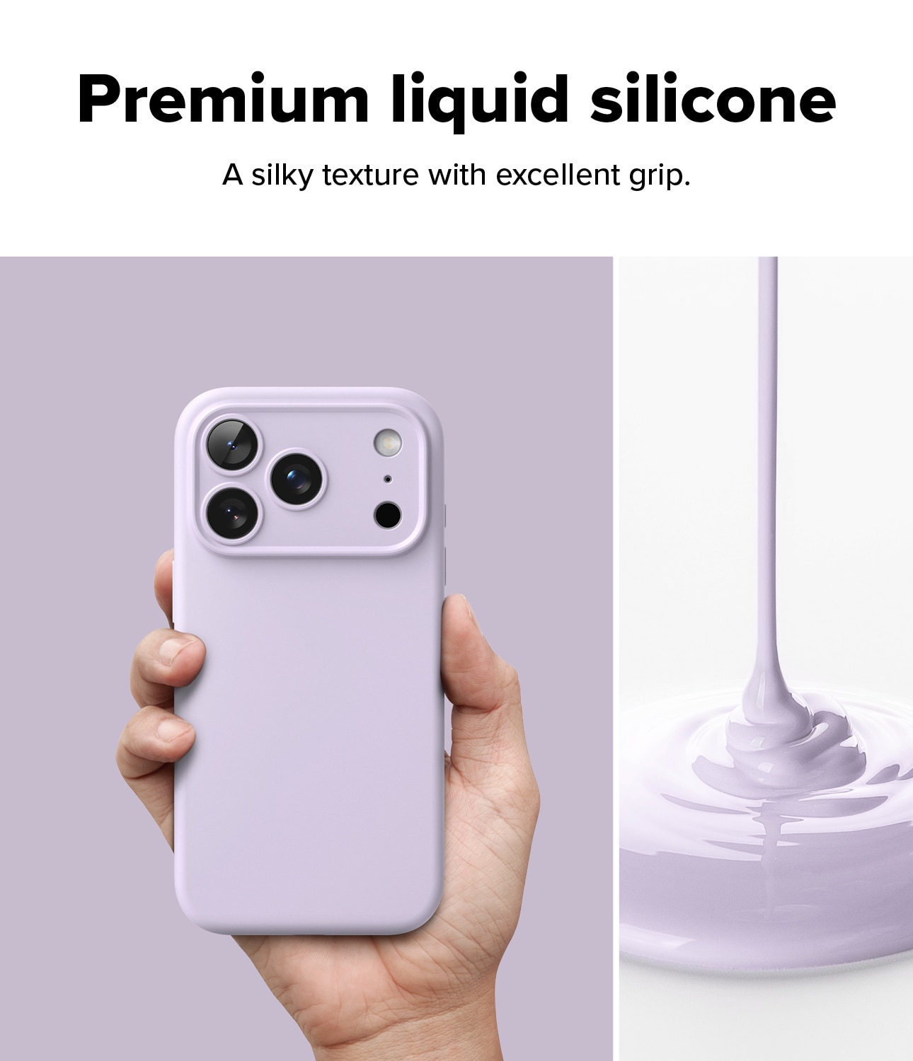 Silicone Magnetic Case iPhone 17 Pro Max Light Purple